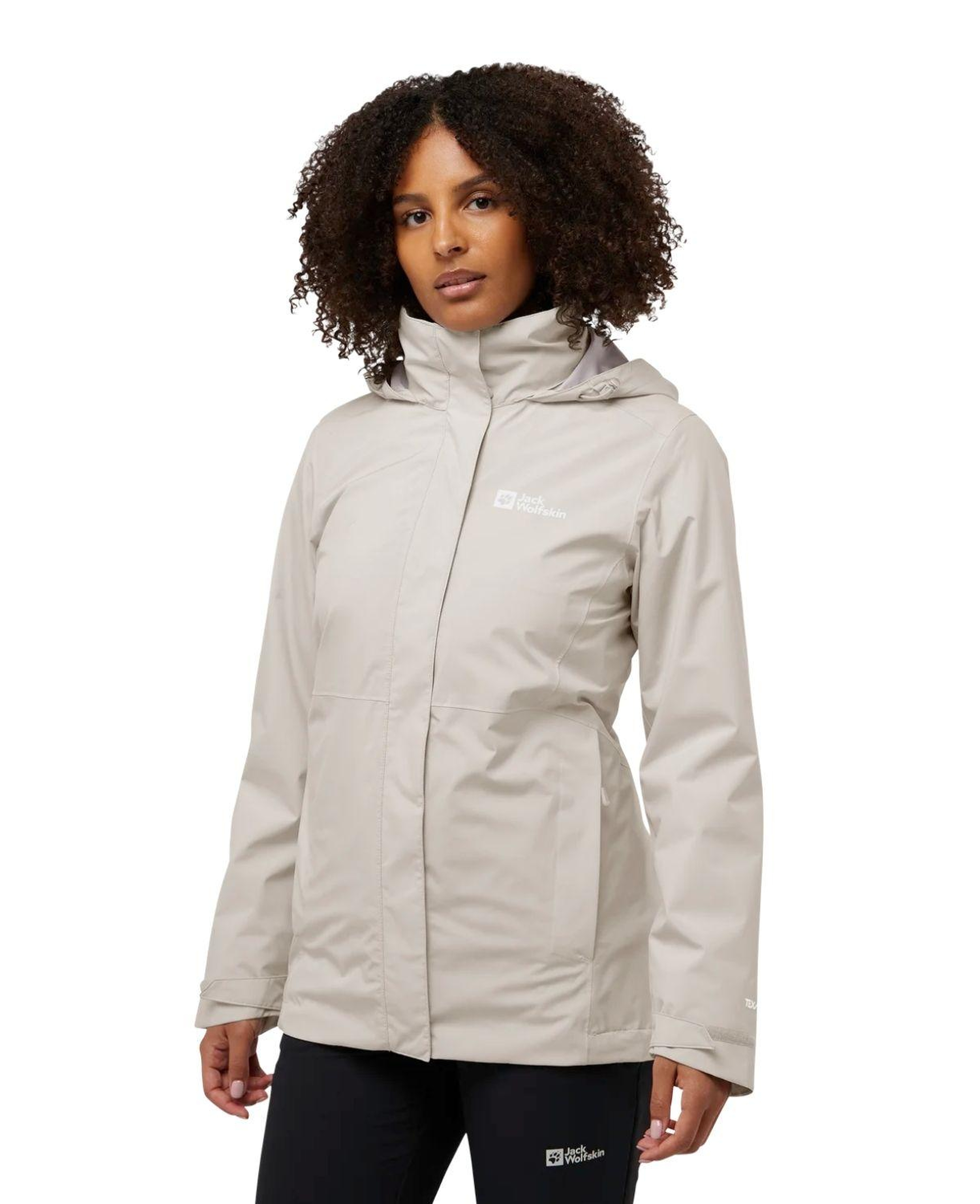Jack Wolfskin Rotwand 3in1 Kadın Bej Outdoor Ceketi