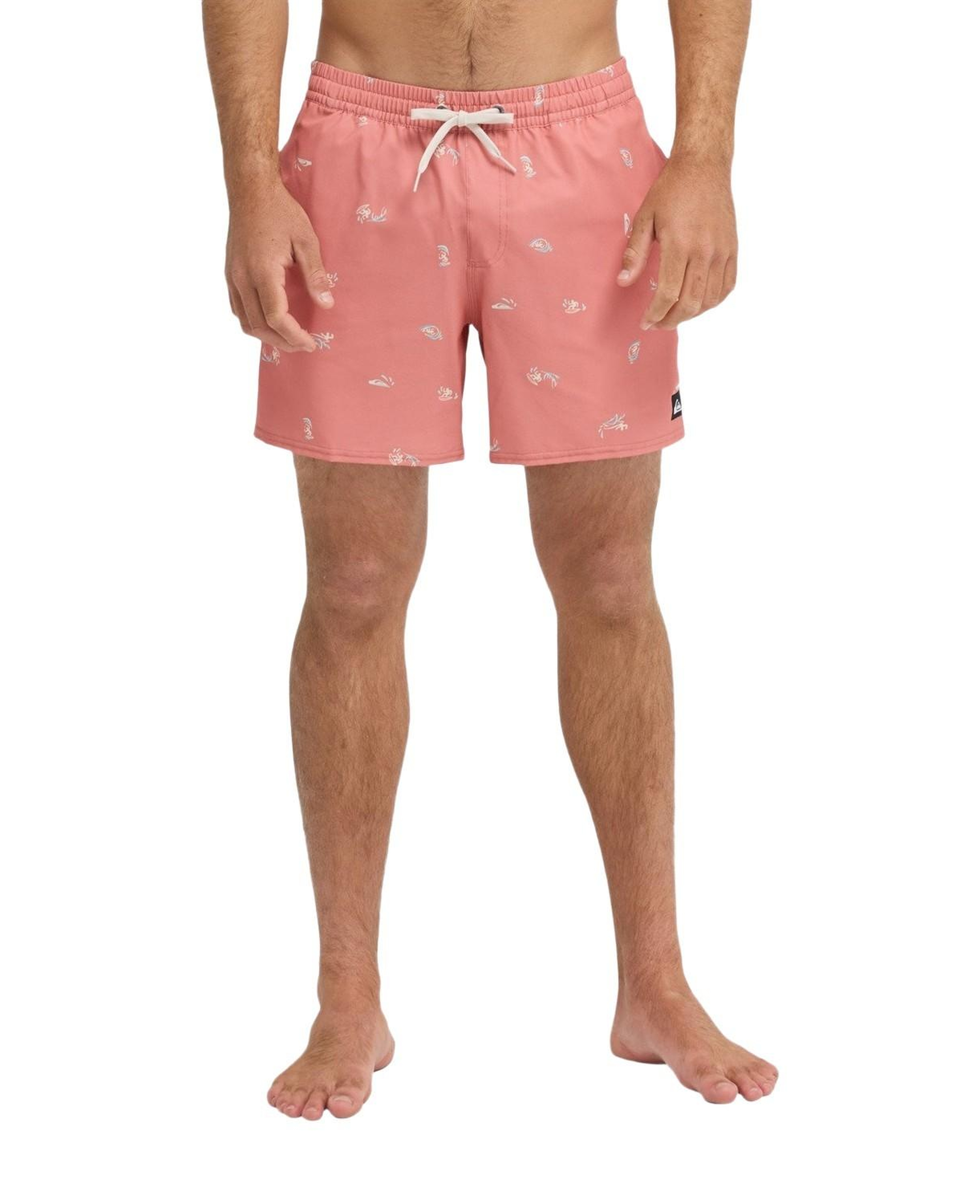 Quiksilver Stretch Printed Erkek Pembe Volley Short