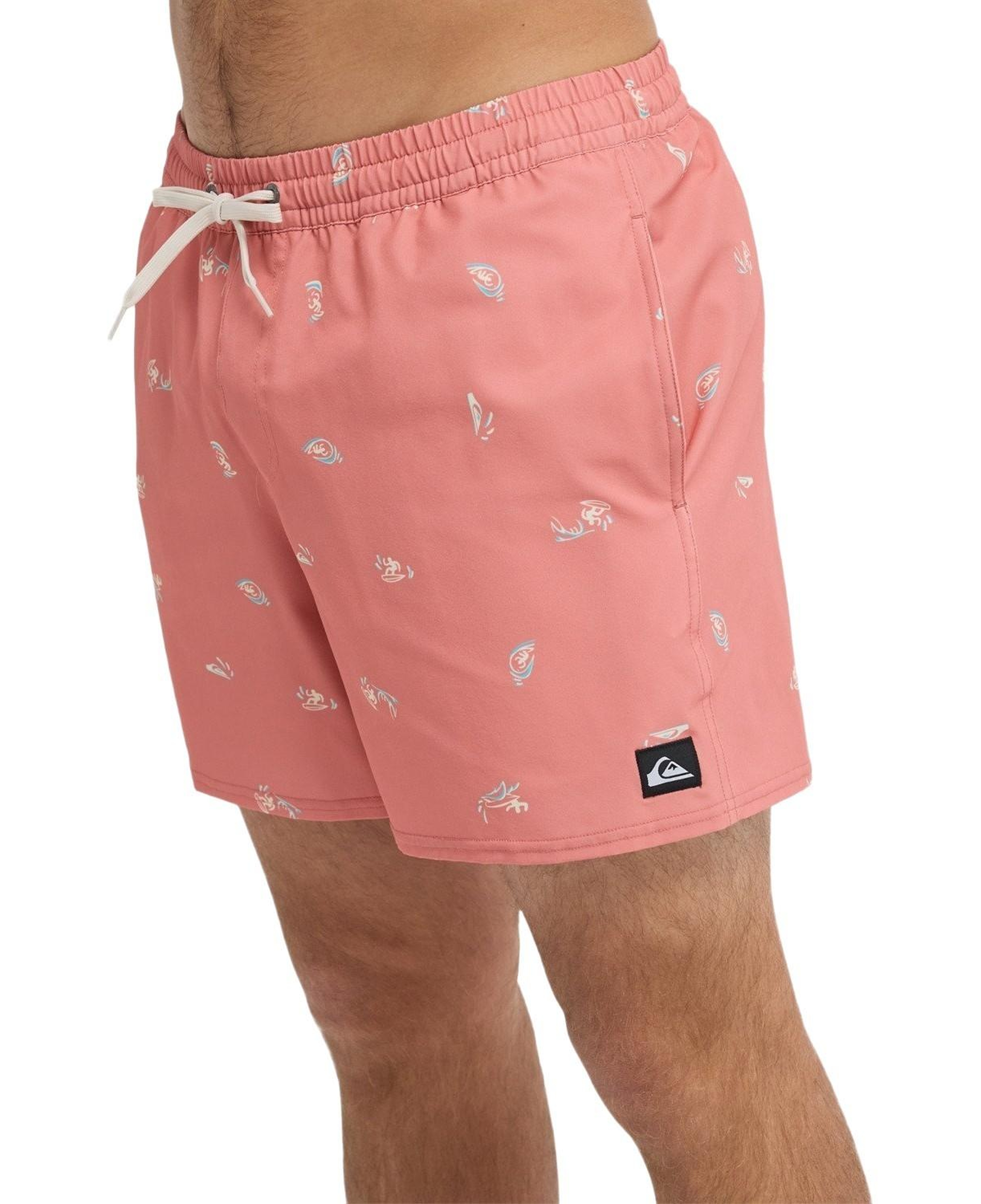 Quiksilver Stretch Printed Erkek Pembe Volley Short