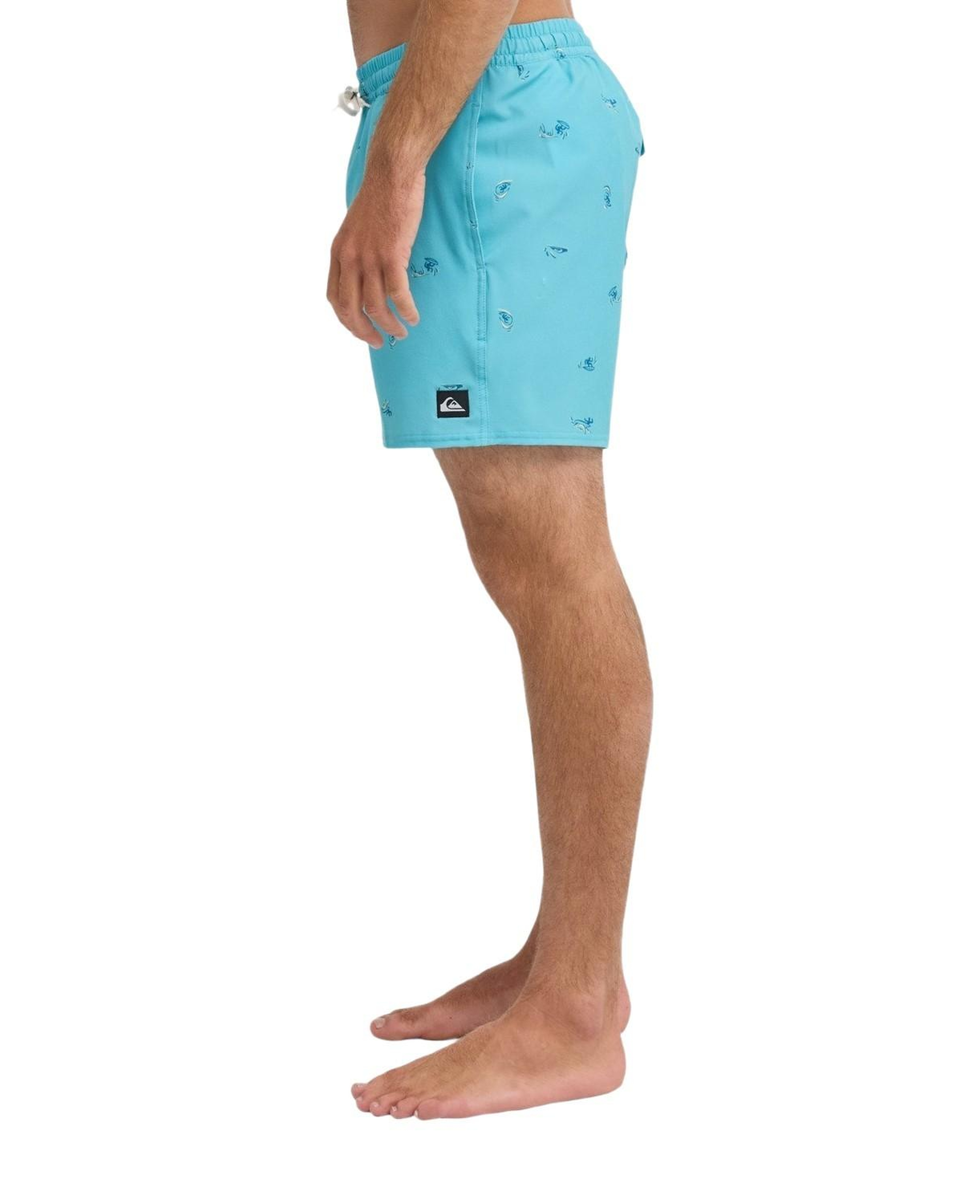 Quiksilver Stretch Printed Erkek Mavi Volley Short