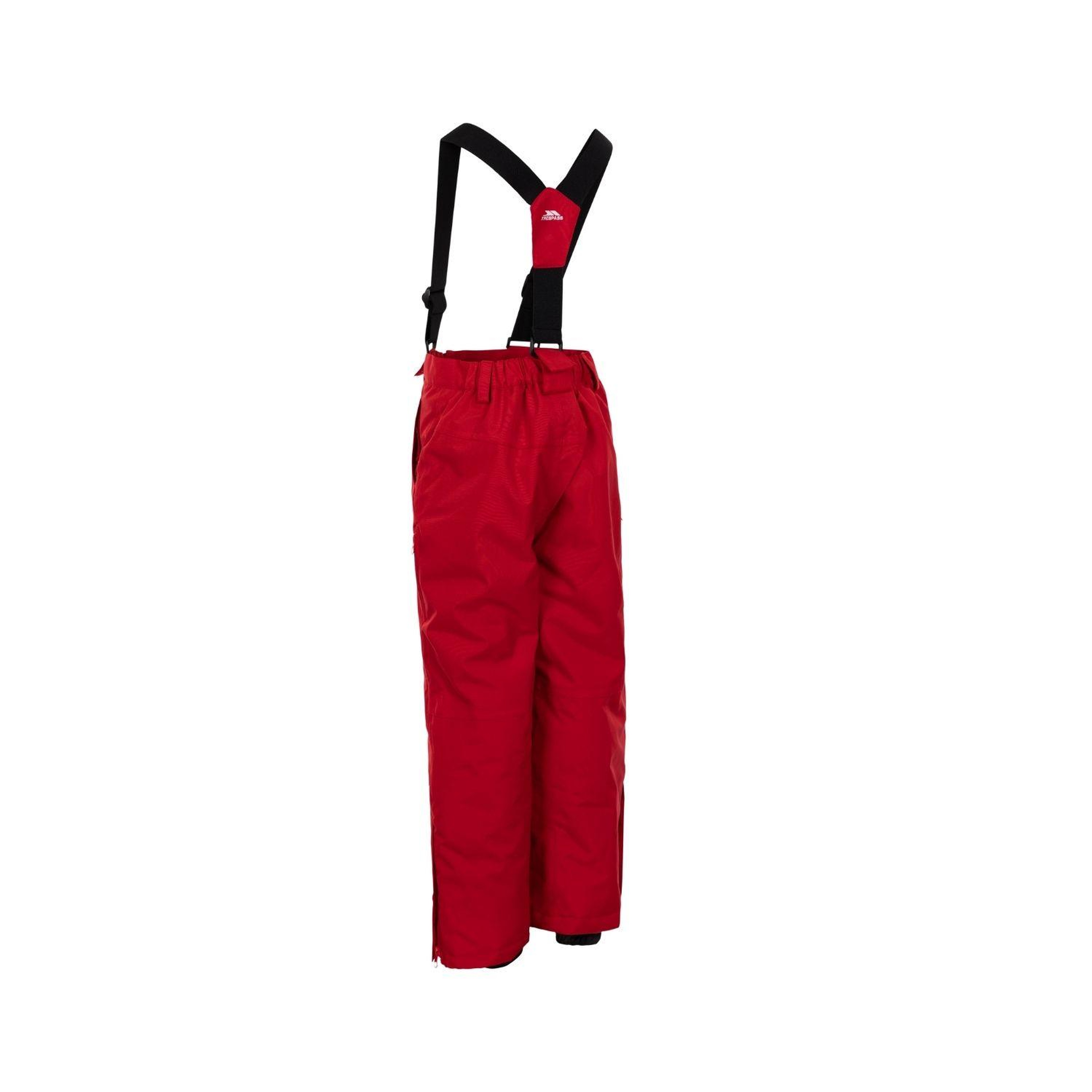 Trespass Rumi - Ski Unisex Çocuk Kırmızı Kayak Pantolonu