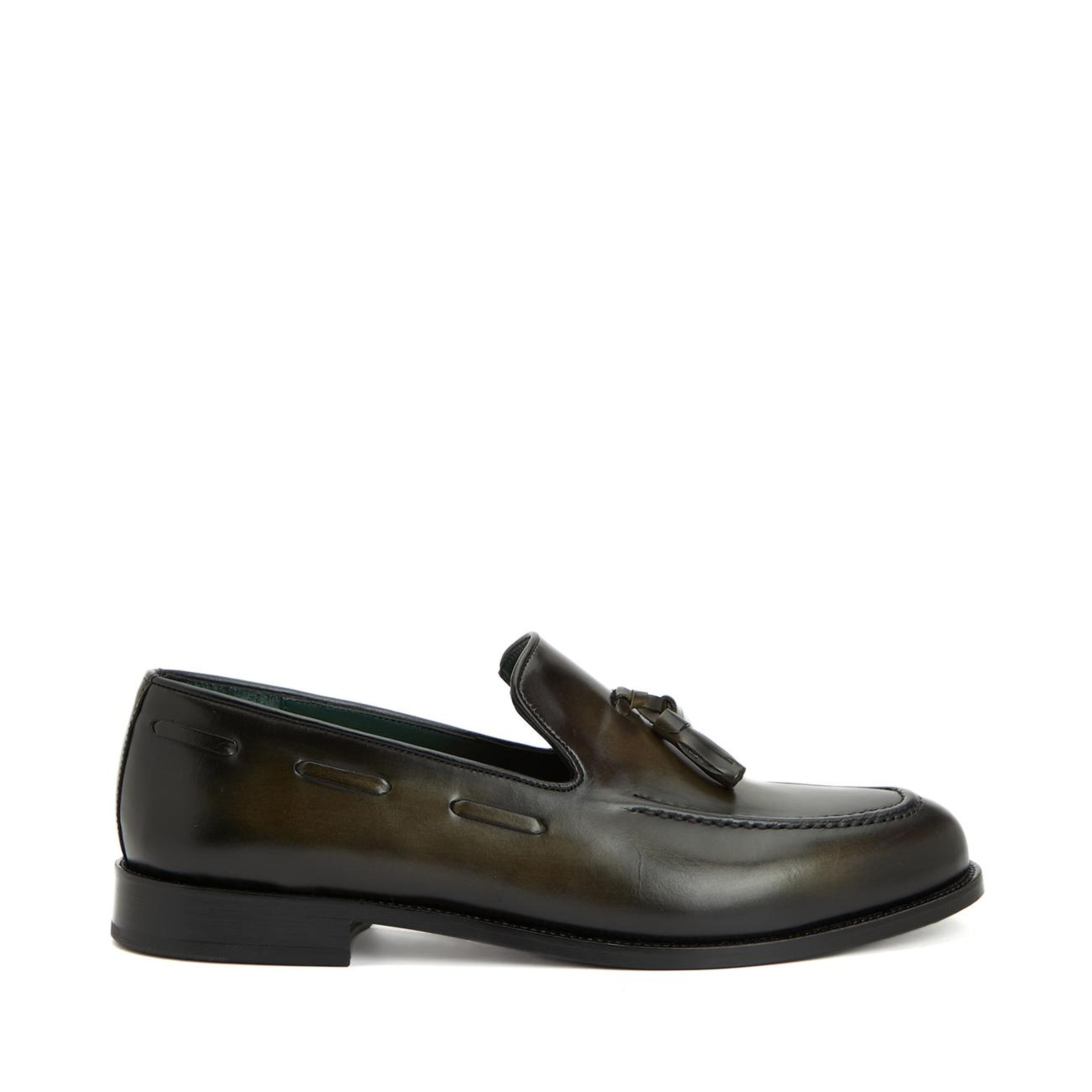 George Hogg Icons Erkek Haki Deri Loafer