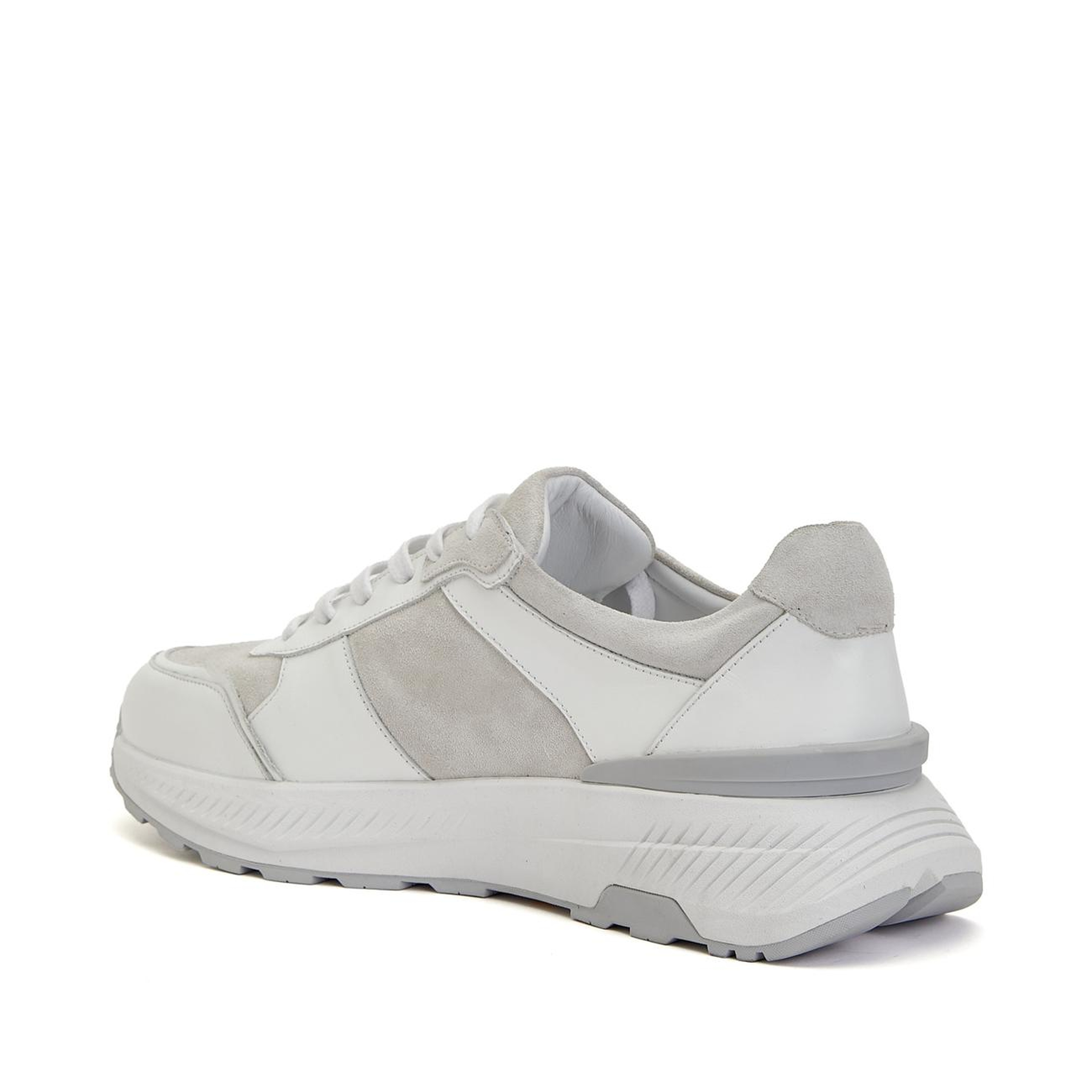 George Hogg Erkek Beyaz Vibram Taban Detaylı Deri Sneaker