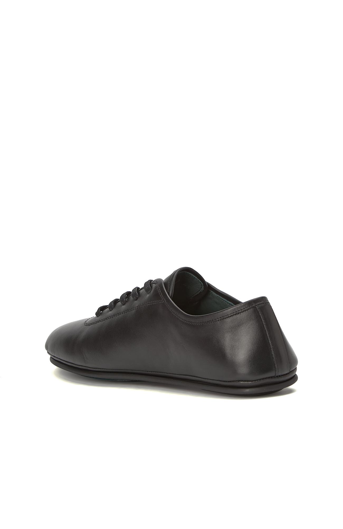 George Hogg Erkek Siyah Deri Sneaker