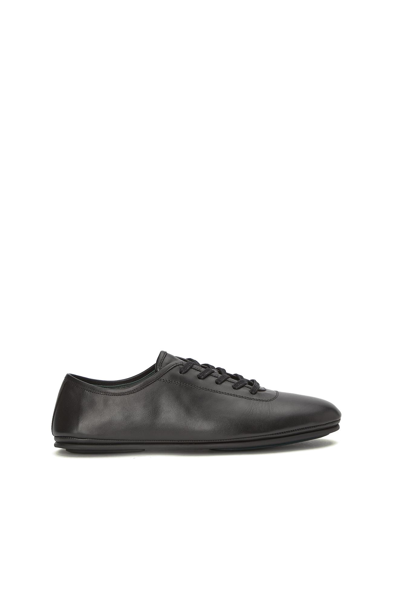 George Hogg Erkek Siyah Deri Sneaker