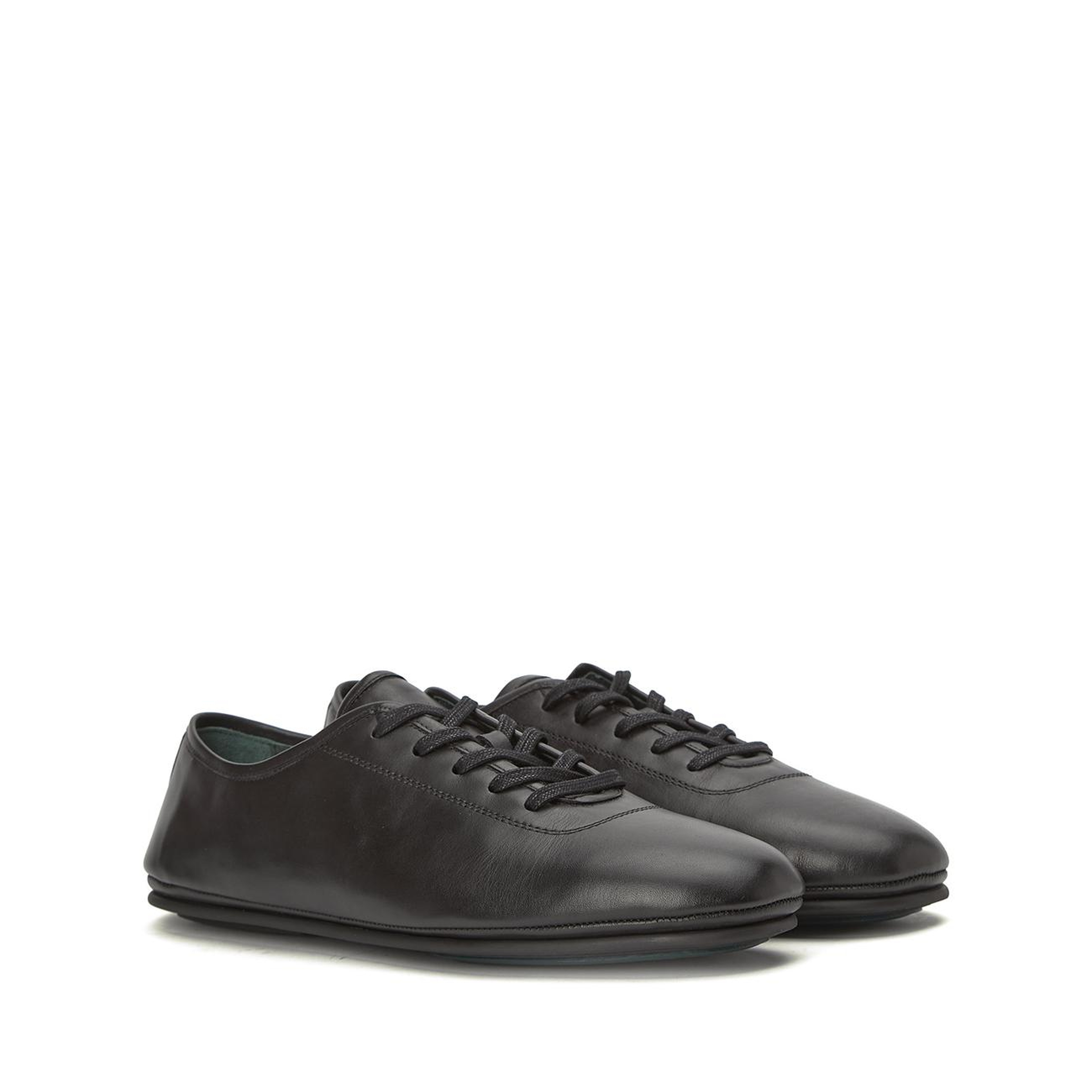 George Hogg Erkek Siyah Deri Sneaker