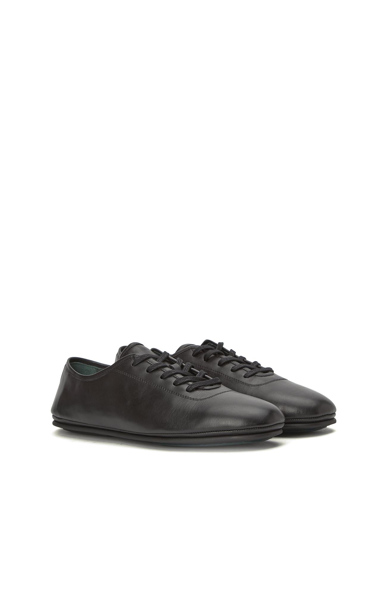 George Hogg Erkek Siyah Deri Sneaker