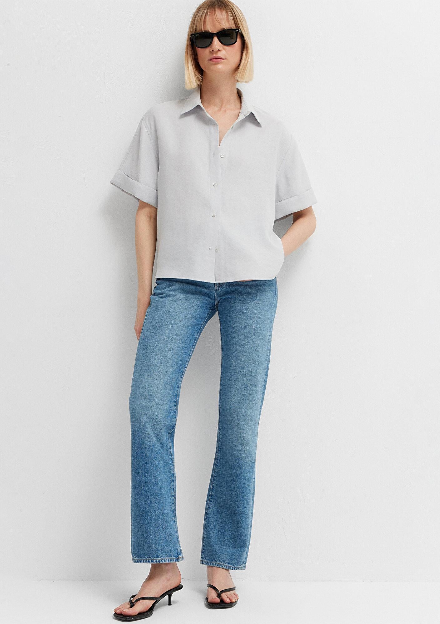 Mavi Mavi Gömlek Oversize / Geniş Kesim 1211488-70802