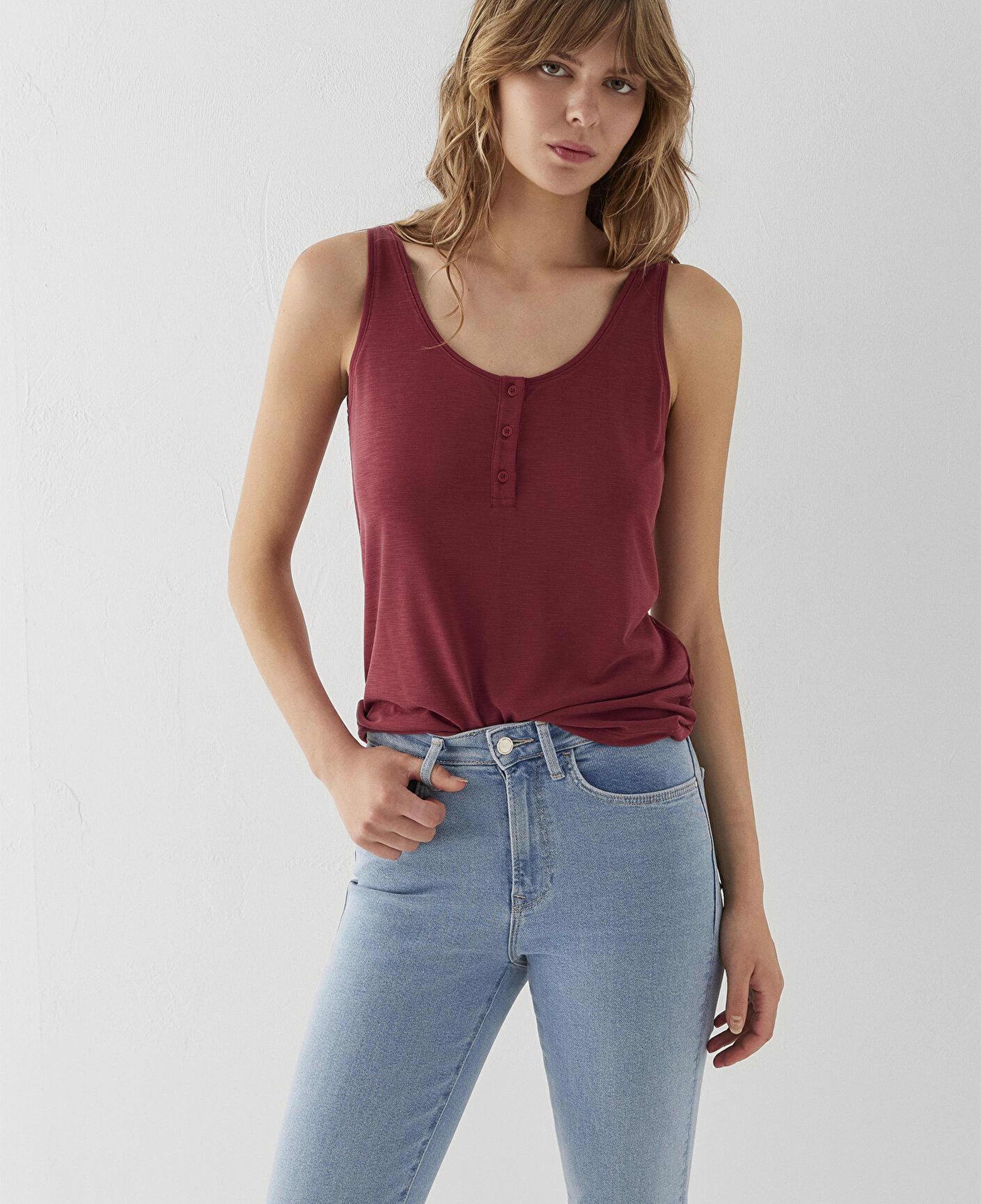 Mavi Bordo Atlet Slim Fit / Dar Kesim 1613339-91507
