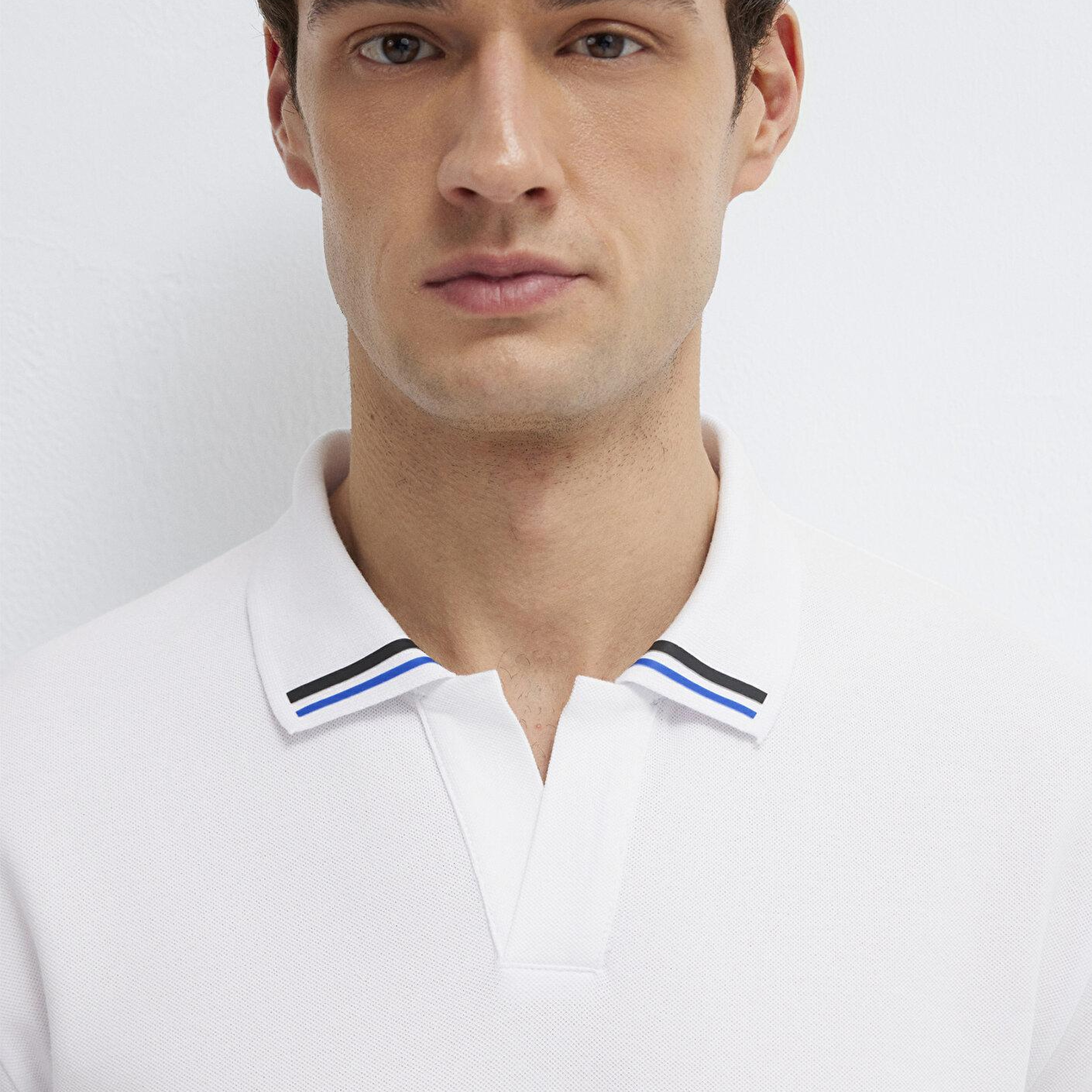 Mavi Beyaz Polo Tişört Regular Fit / Normal Kesim 0613368-620
