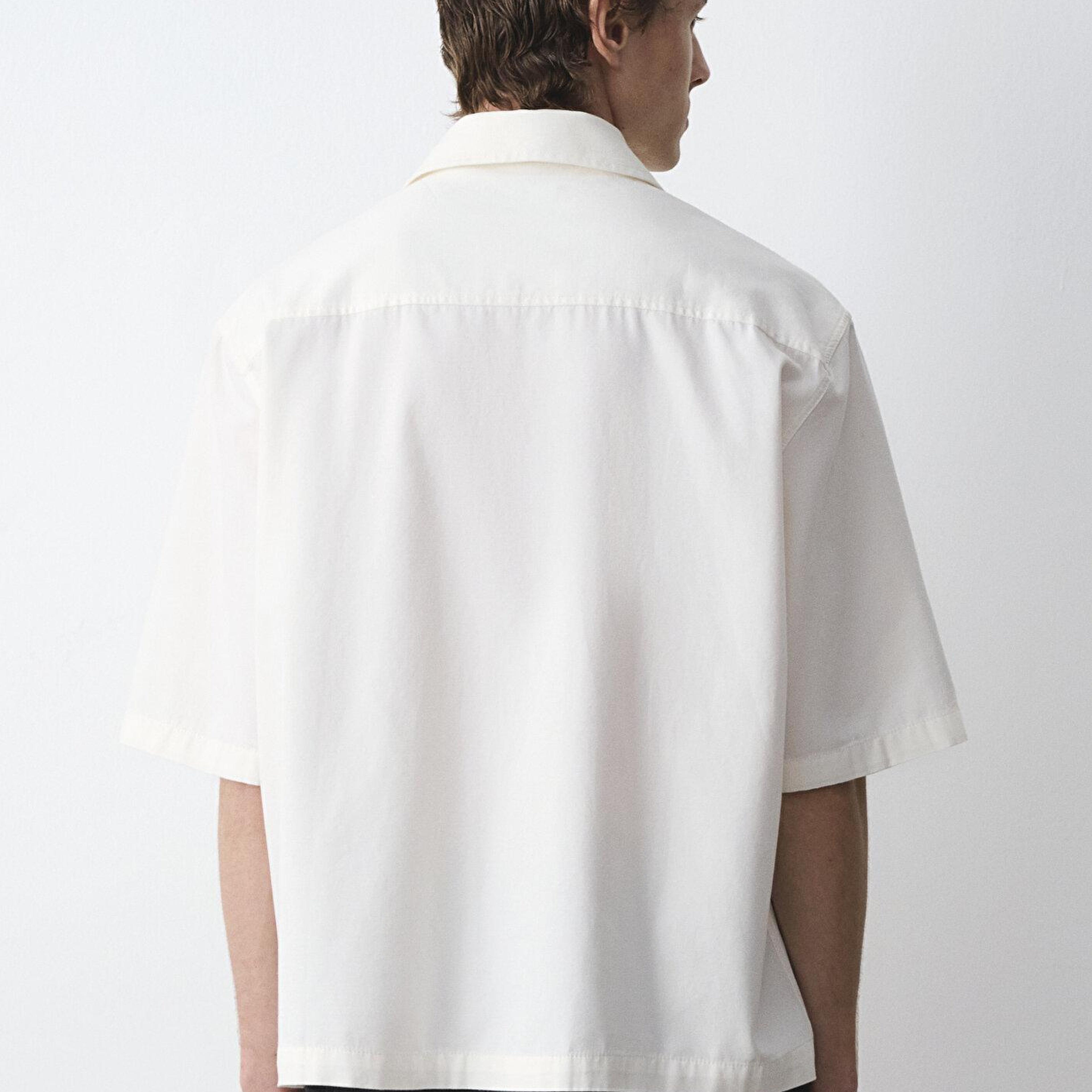 Mavi Ekru Gömlek Oversize / Geniş Kesim 0211991-70057