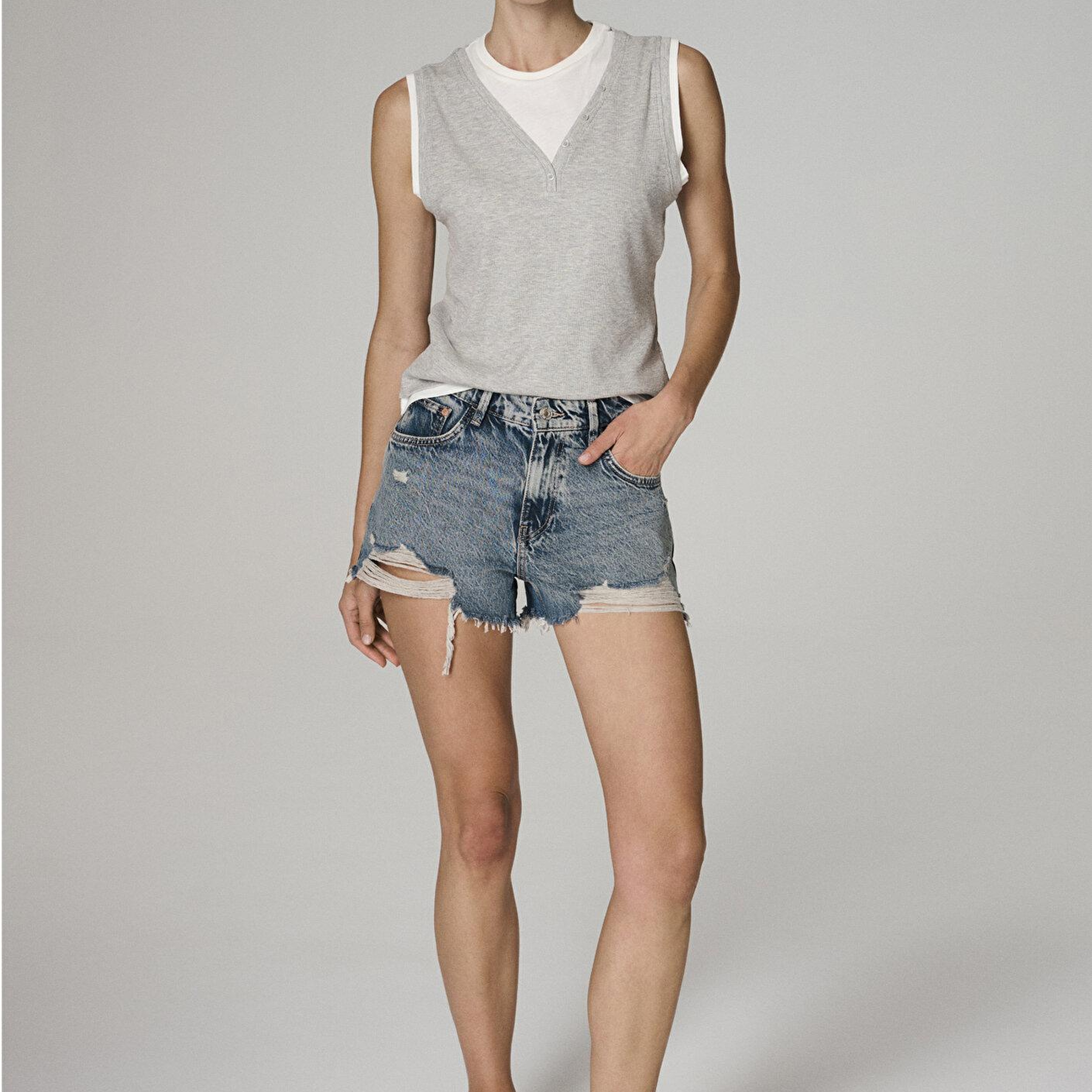 Mavi Tyra 90lar Vintage Indigo Mavisi Jean Şort 1410011-A3188