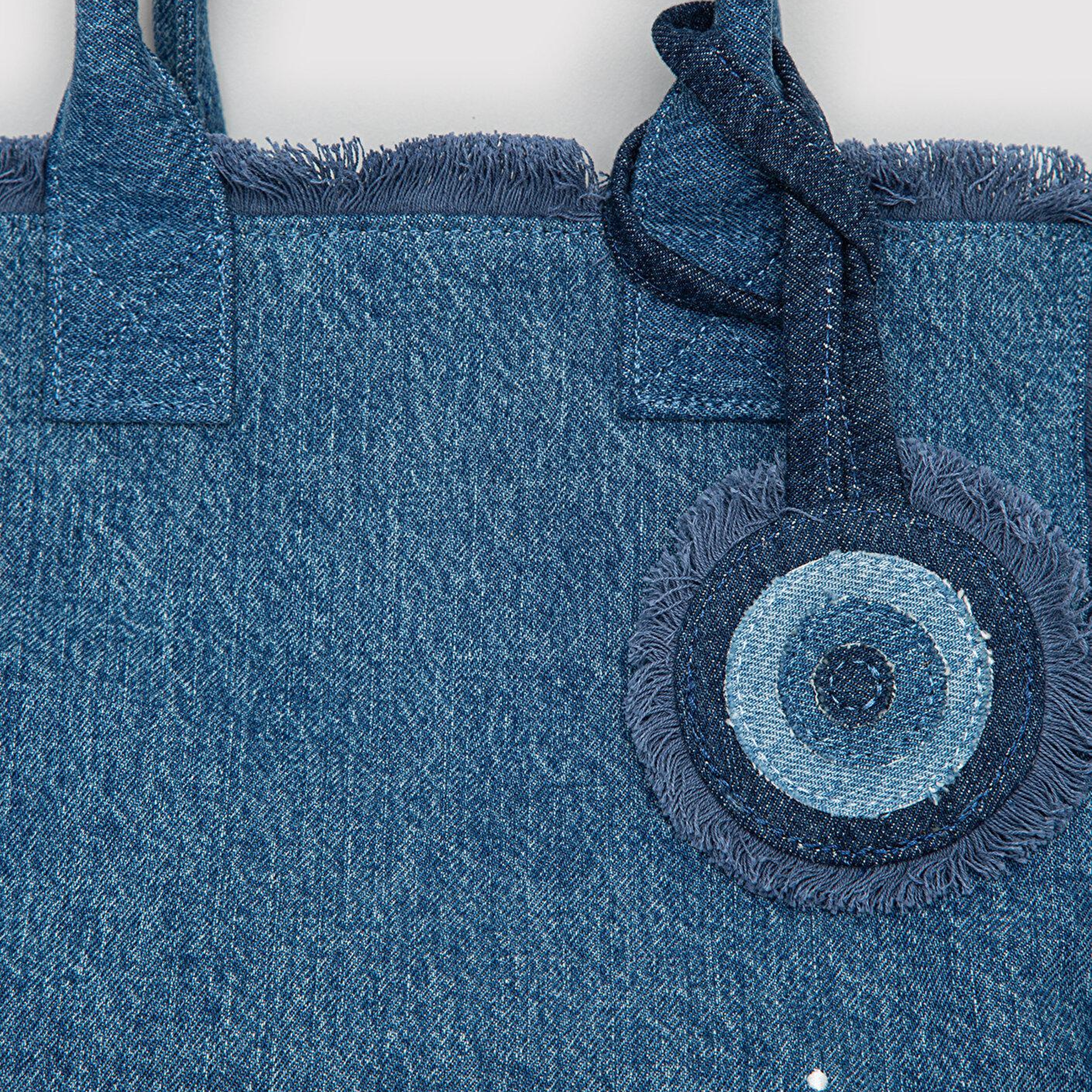 Mavi Nazar Boncuğu Detaylı Denim Çanta 1914034-34933