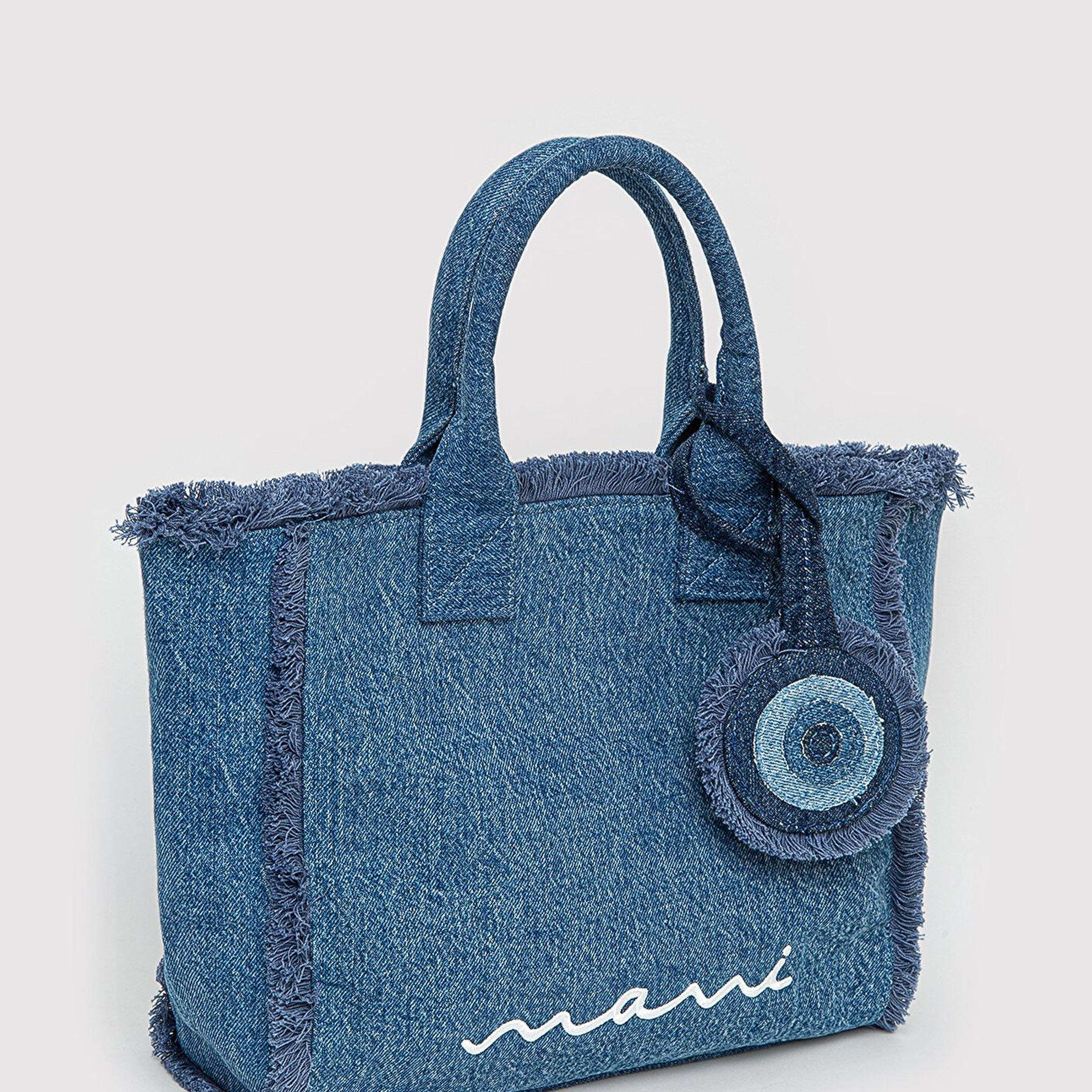 Mavi Nazar Boncuğu Detaylı Denim Çanta 1914034-34933