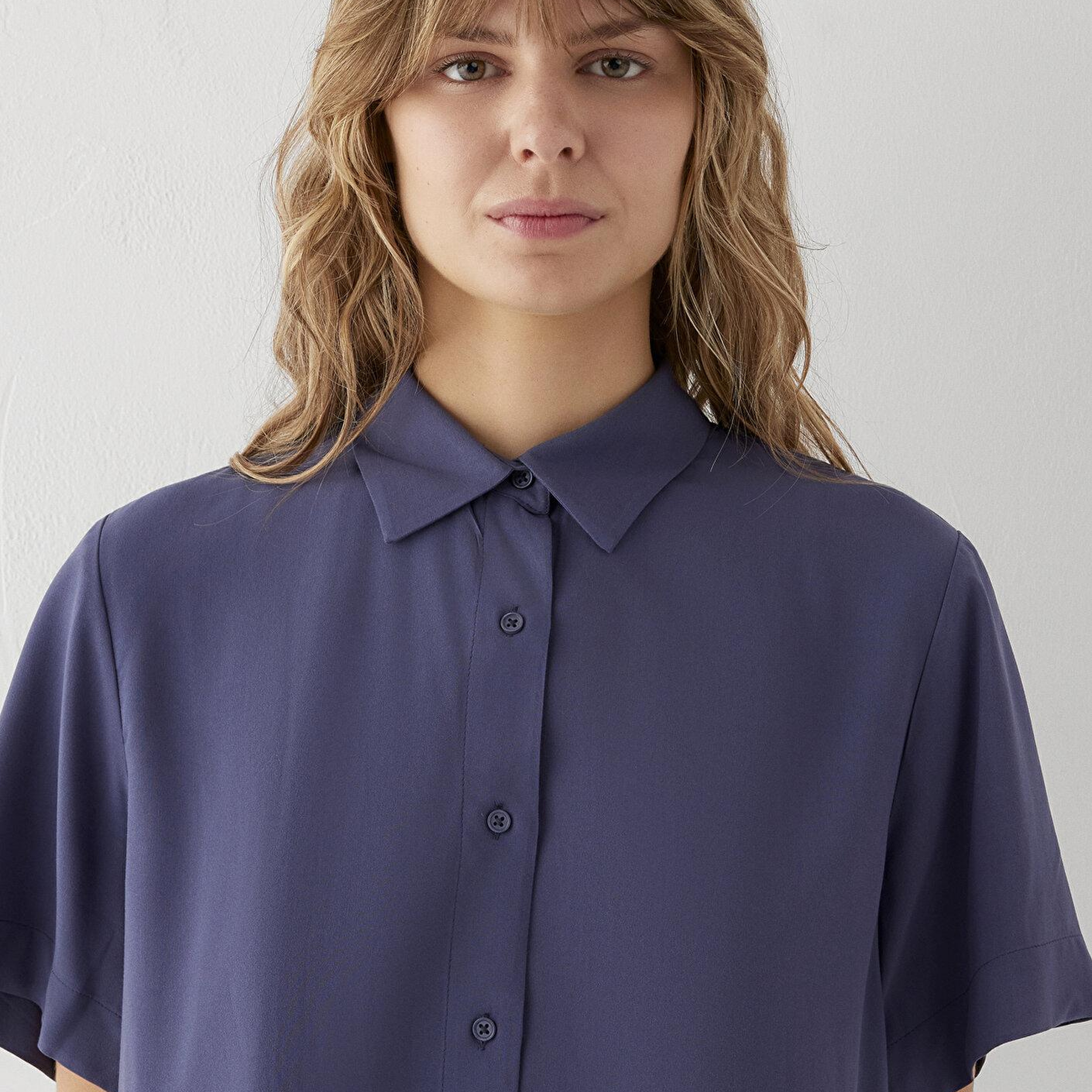 Mavi Mavi Gömlek Loose Fit / Bol Rahat Kesim 1211613-86965