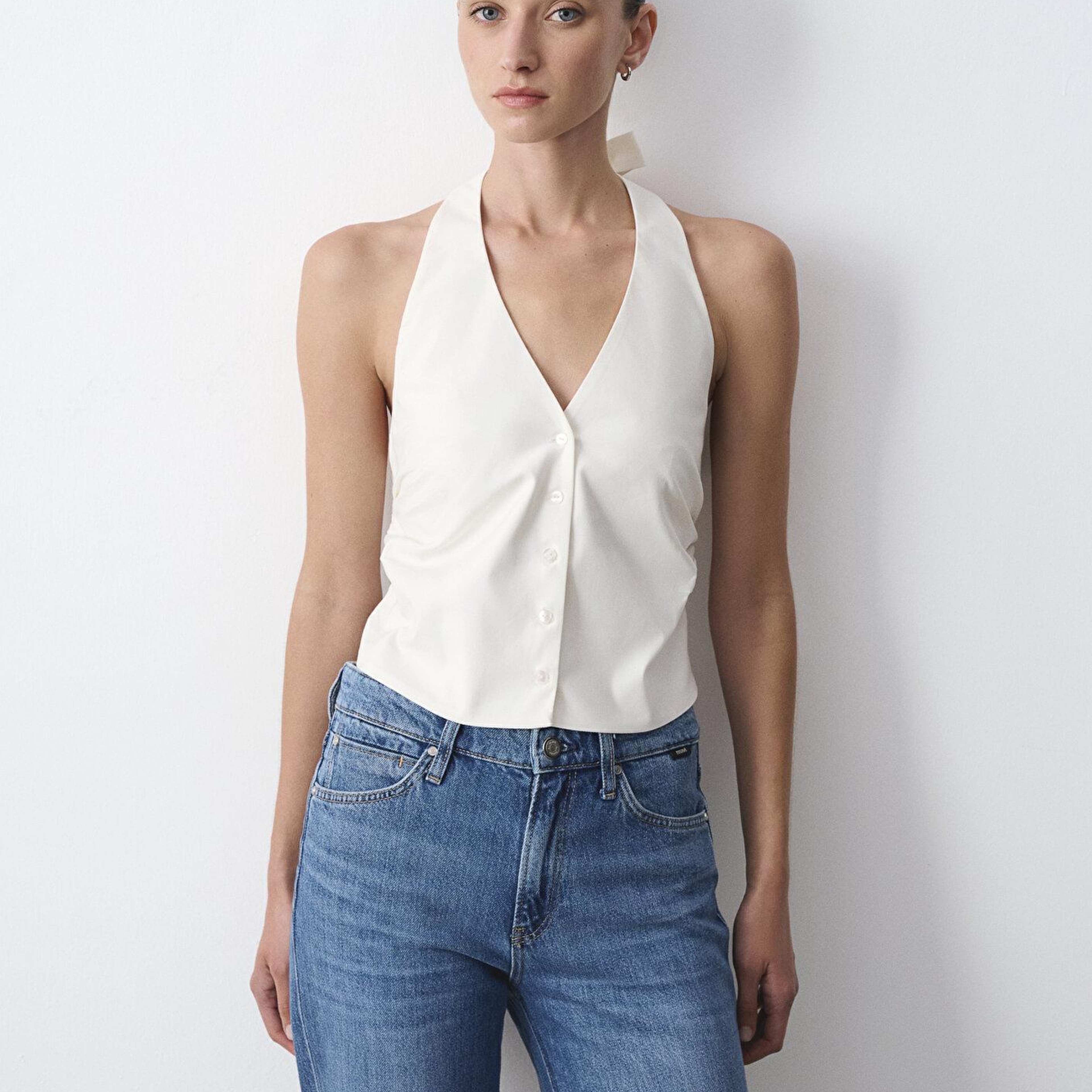 Mavi Ekru Gömlek Slim Fit / Dar Kesim 1211646-70057