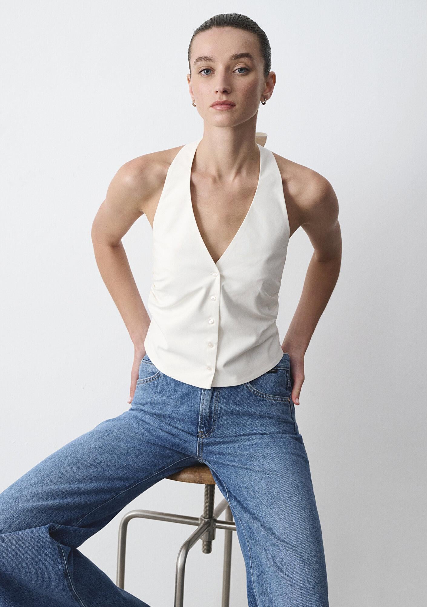 Mavi Ekru Gömlek Slim Fit / Dar Kesim 1211646-70057