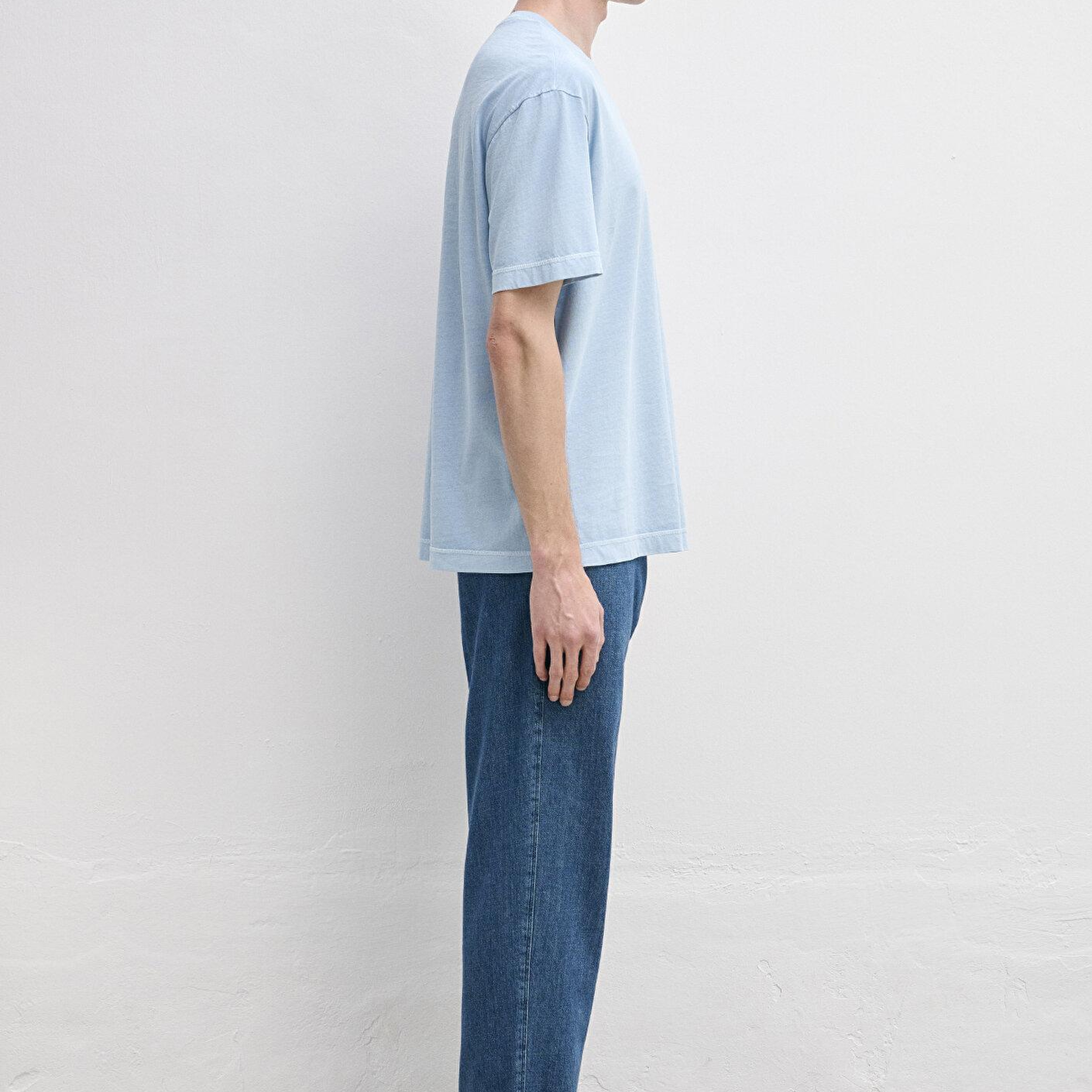 Mavi Cepli Mavi Basic Tişört Loose Fit / Bol Rahat Kesim 0613643-70815