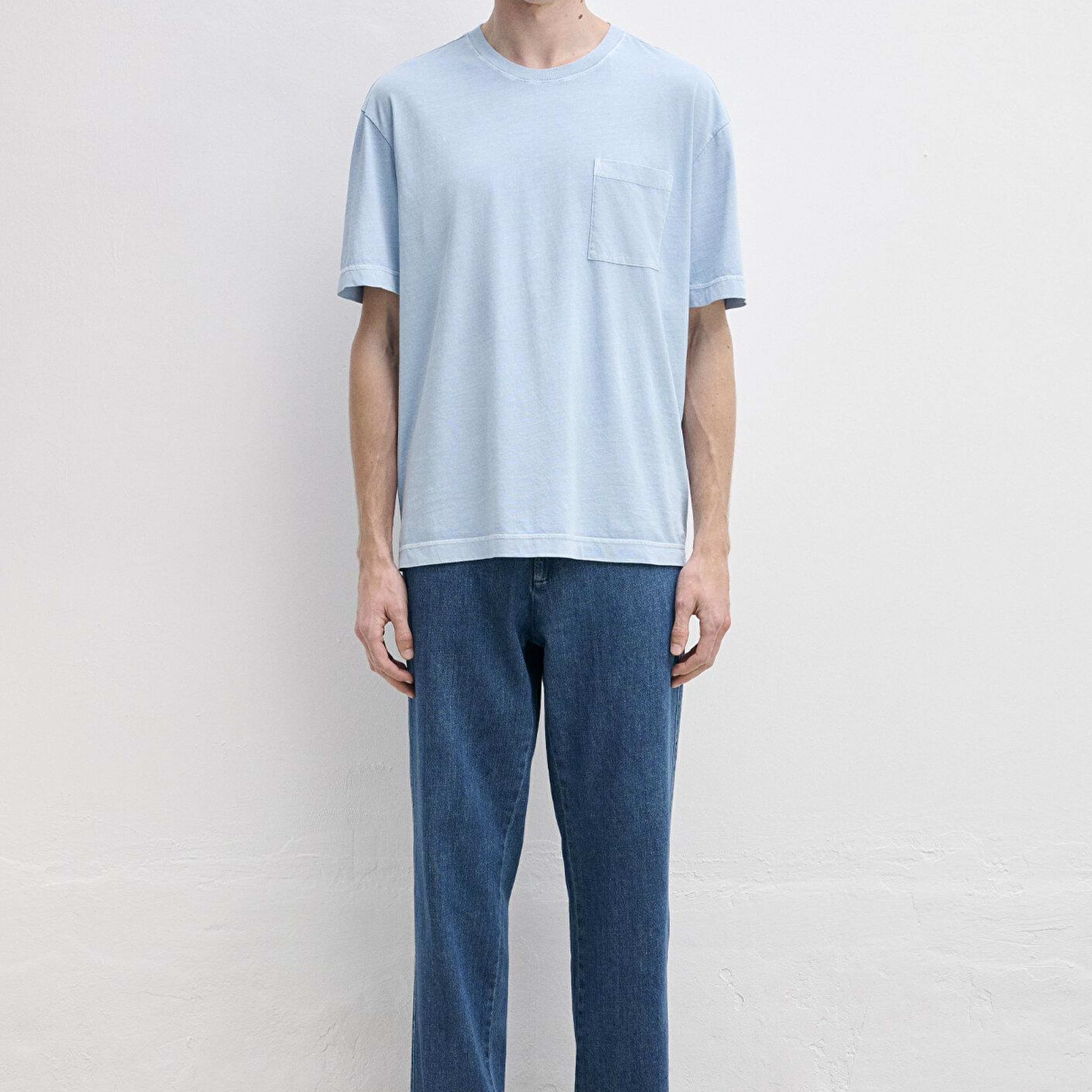 Mavi Cepli Mavi Basic Tişört Loose Fit / Bol Rahat Kesim 0613643-70815