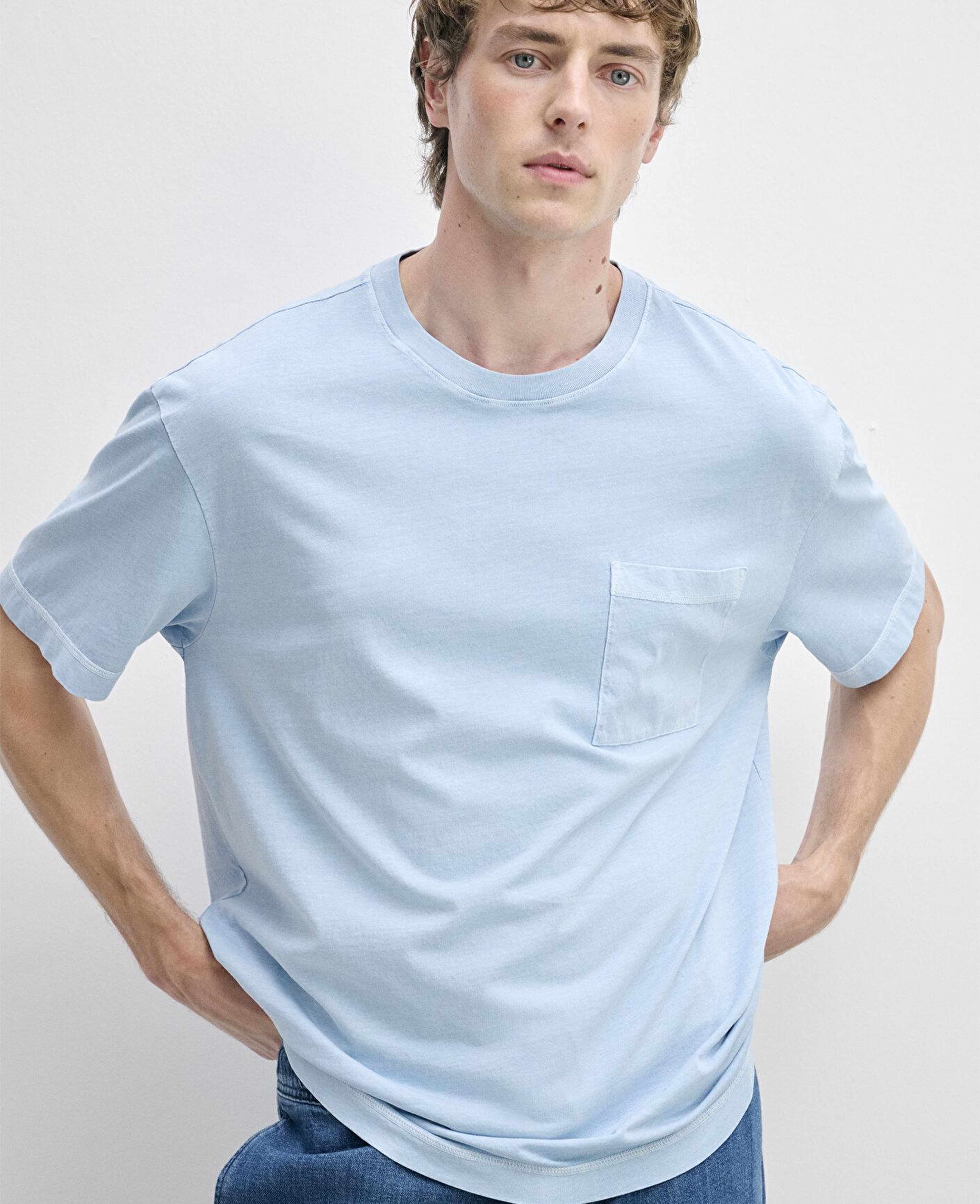 Mavi Cepli Mavi Basic Tişört Loose Fit / Bol Rahat Kesim 0613643-70815