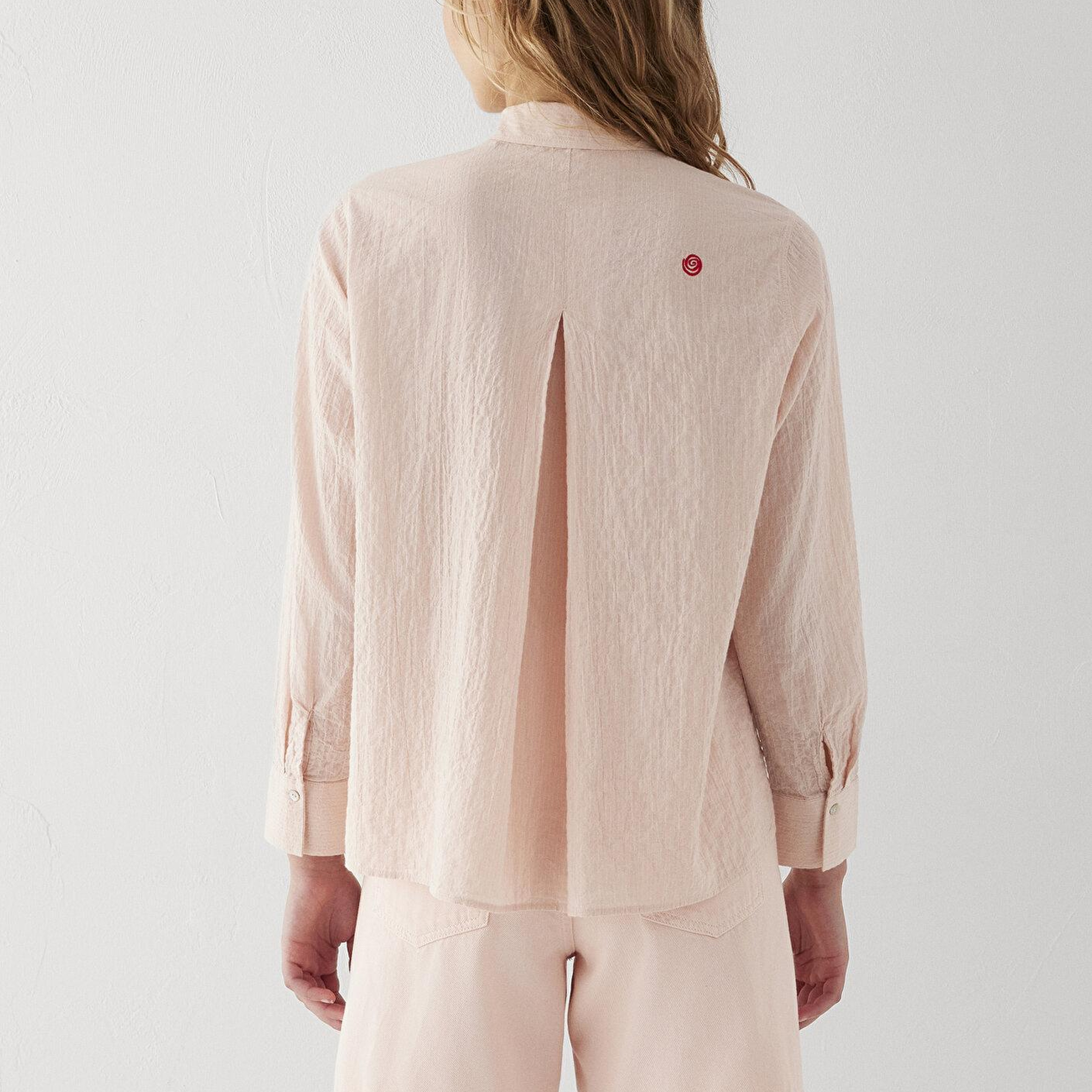 Mavi Pembe Gömlek Loose Fit / Bol Rahat Kesim 1211598-91762