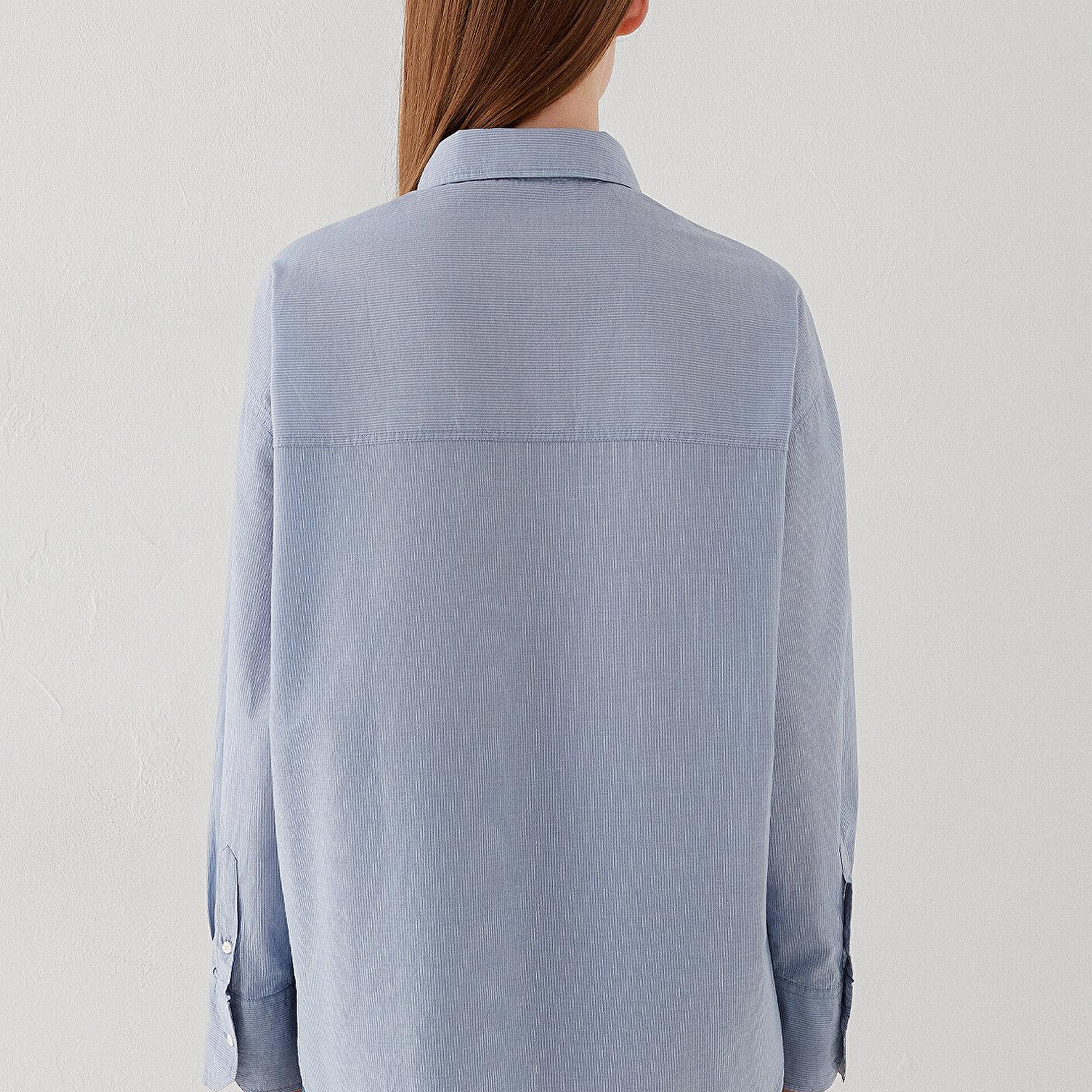 Mavi Mavi Gömlek Oversize / Geniş Kesim 1211222-81489