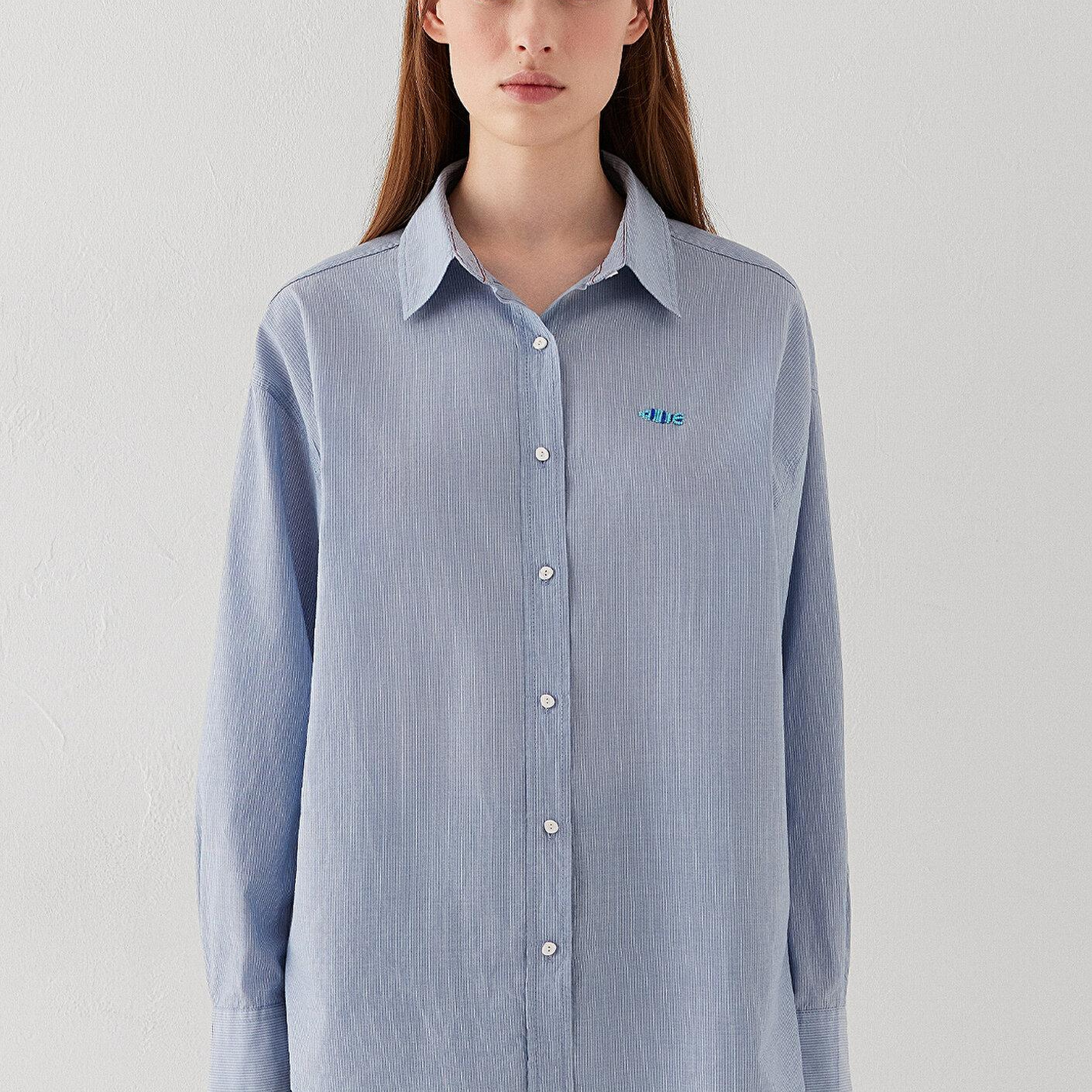 Mavi Mavi Gömlek Oversize / Geniş Kesim 1211222-81489