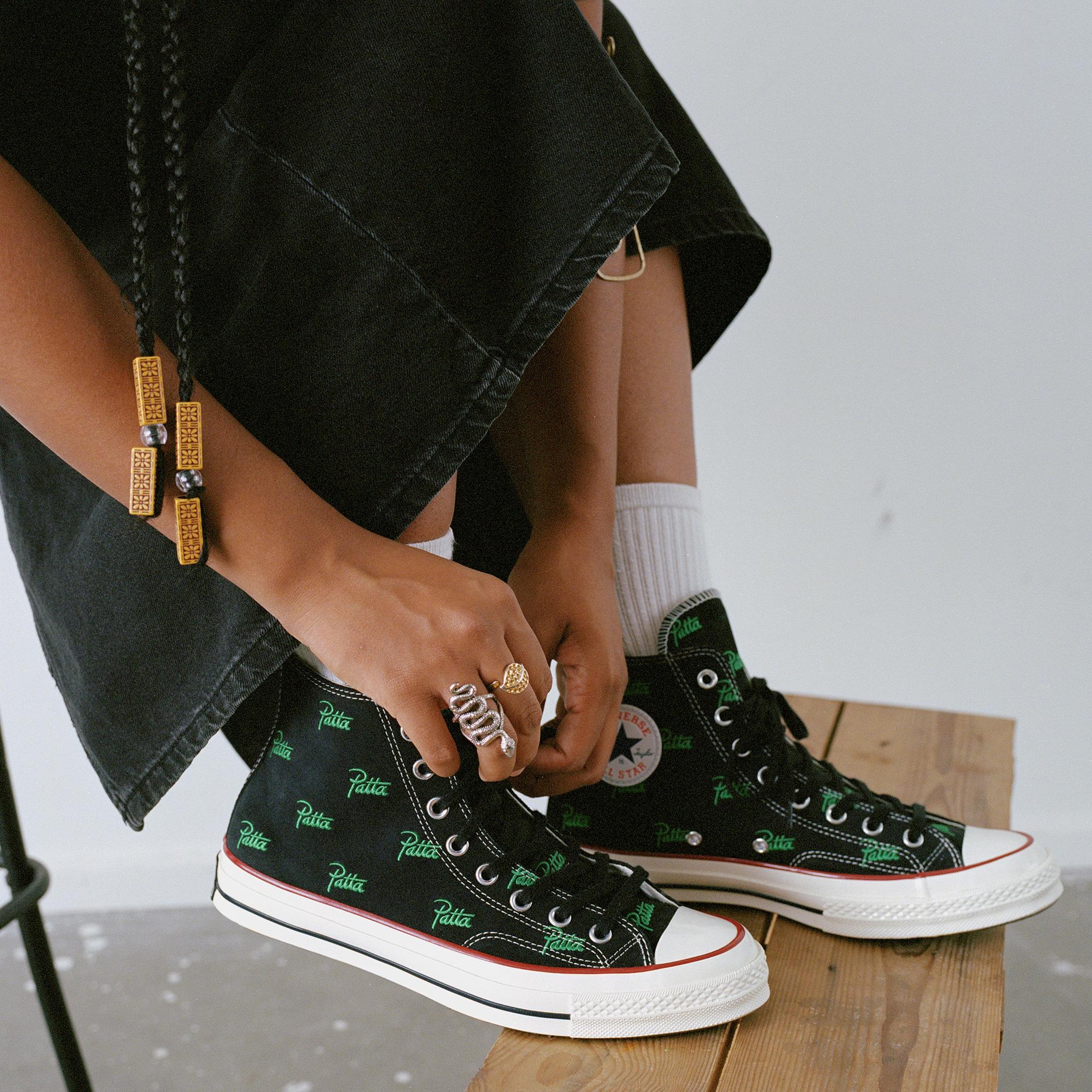 Converse x Patta Chuck 70 Unisex Siyah Süet Sneaker