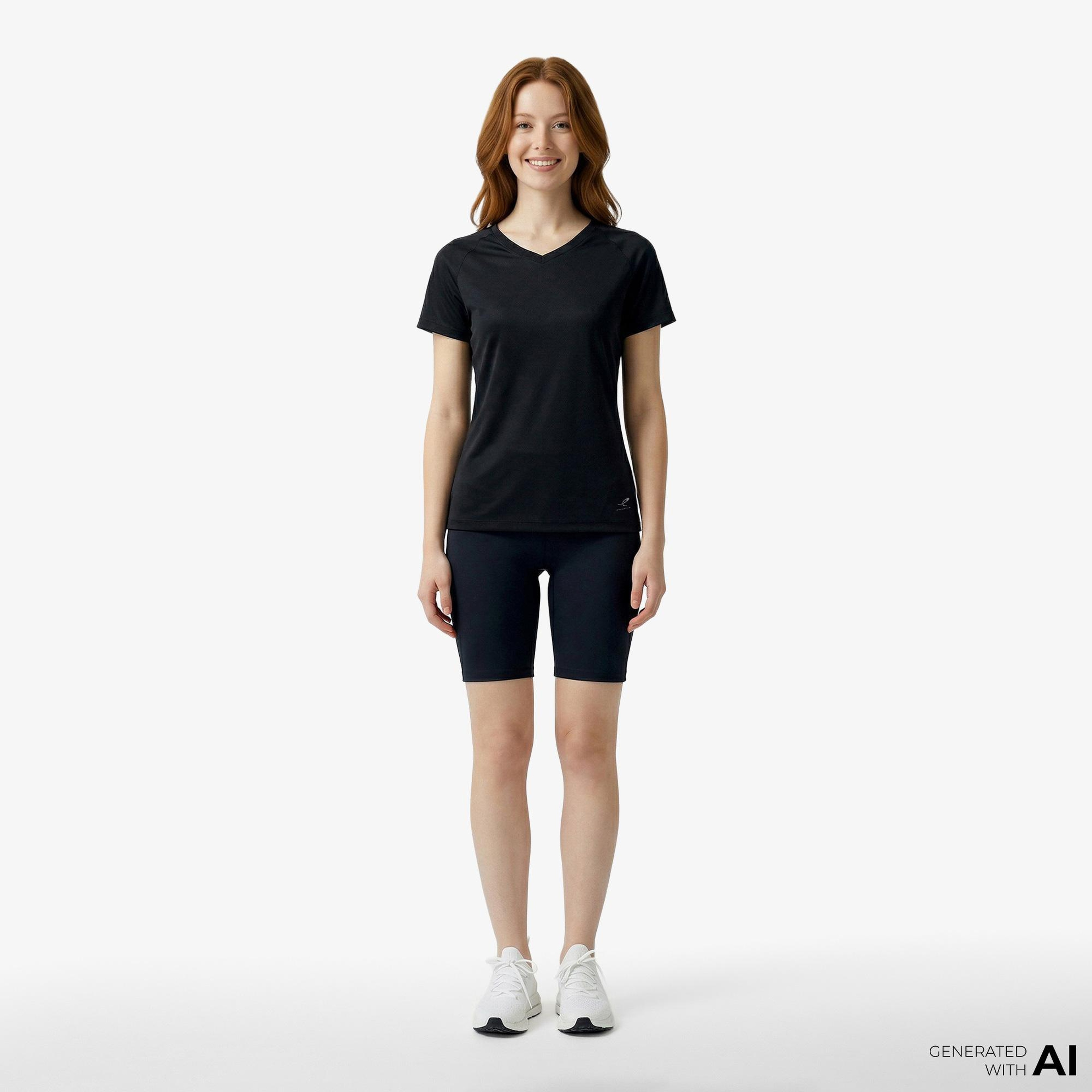 Energetics Natalja Ss Kadın Siyah Koşu T-Shirt