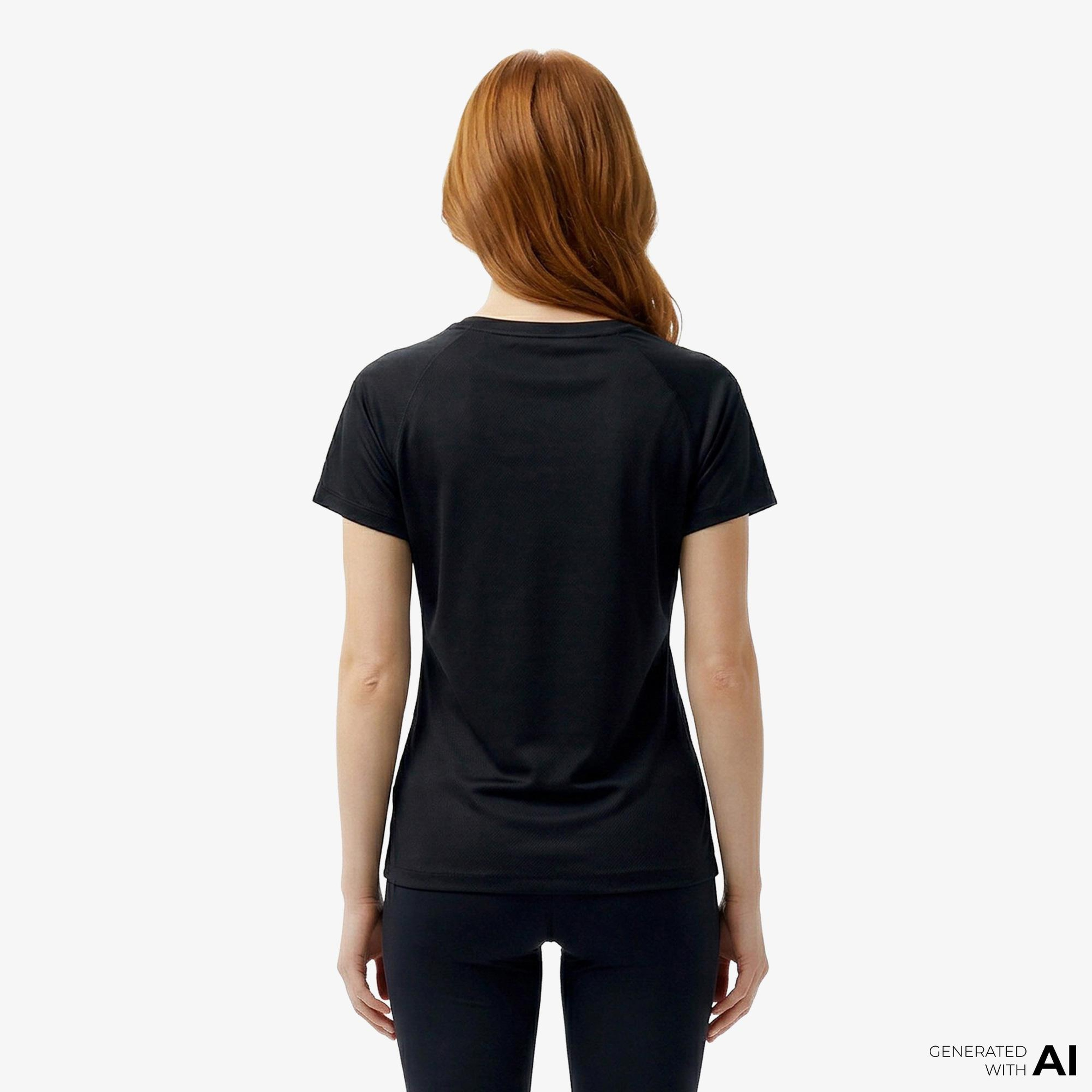 Energetics Natalja Ss Kadın Siyah Koşu T-Shirt