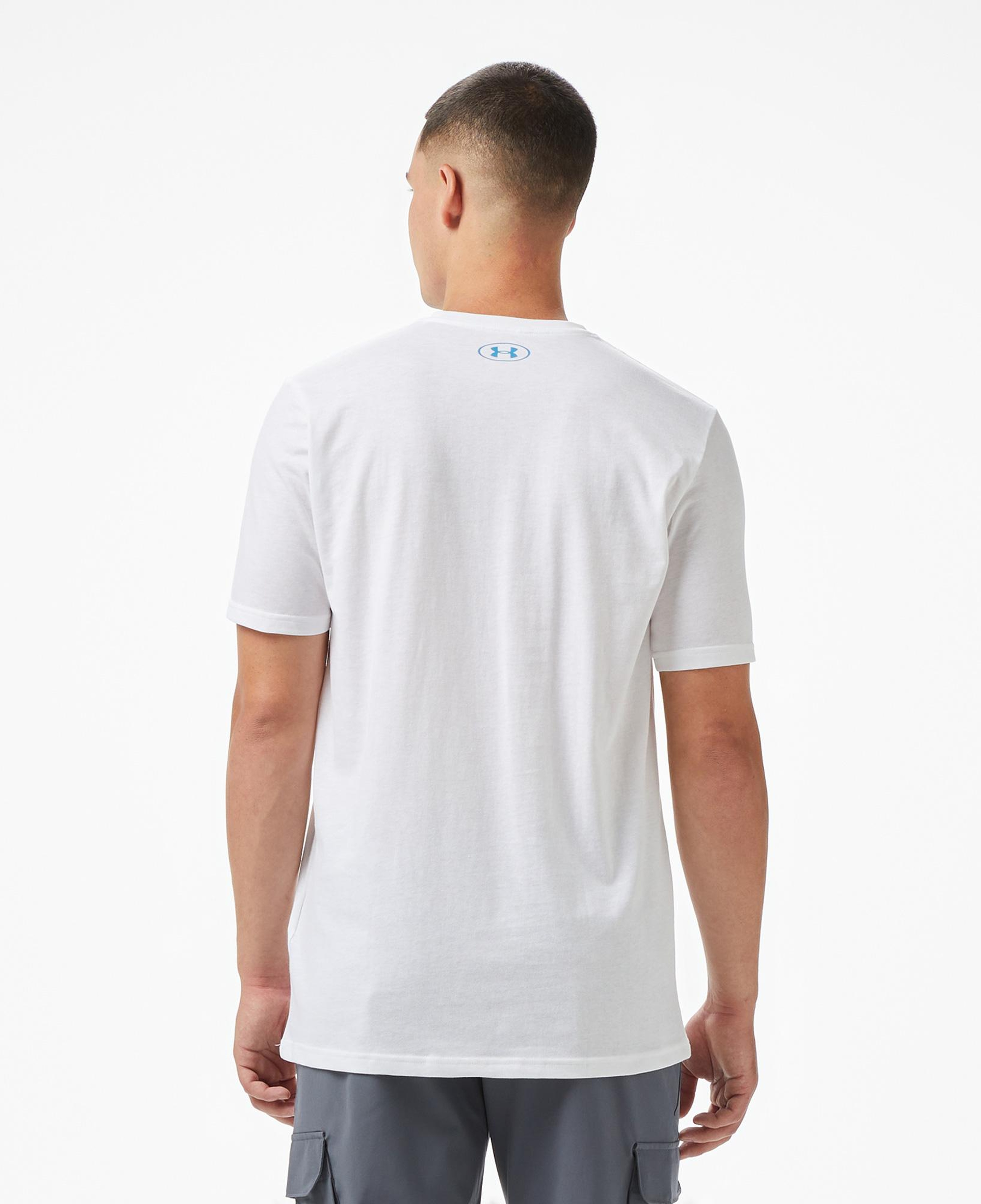 Under Armour Lc Fly in Logo Erkek Beyaz T-Shirt