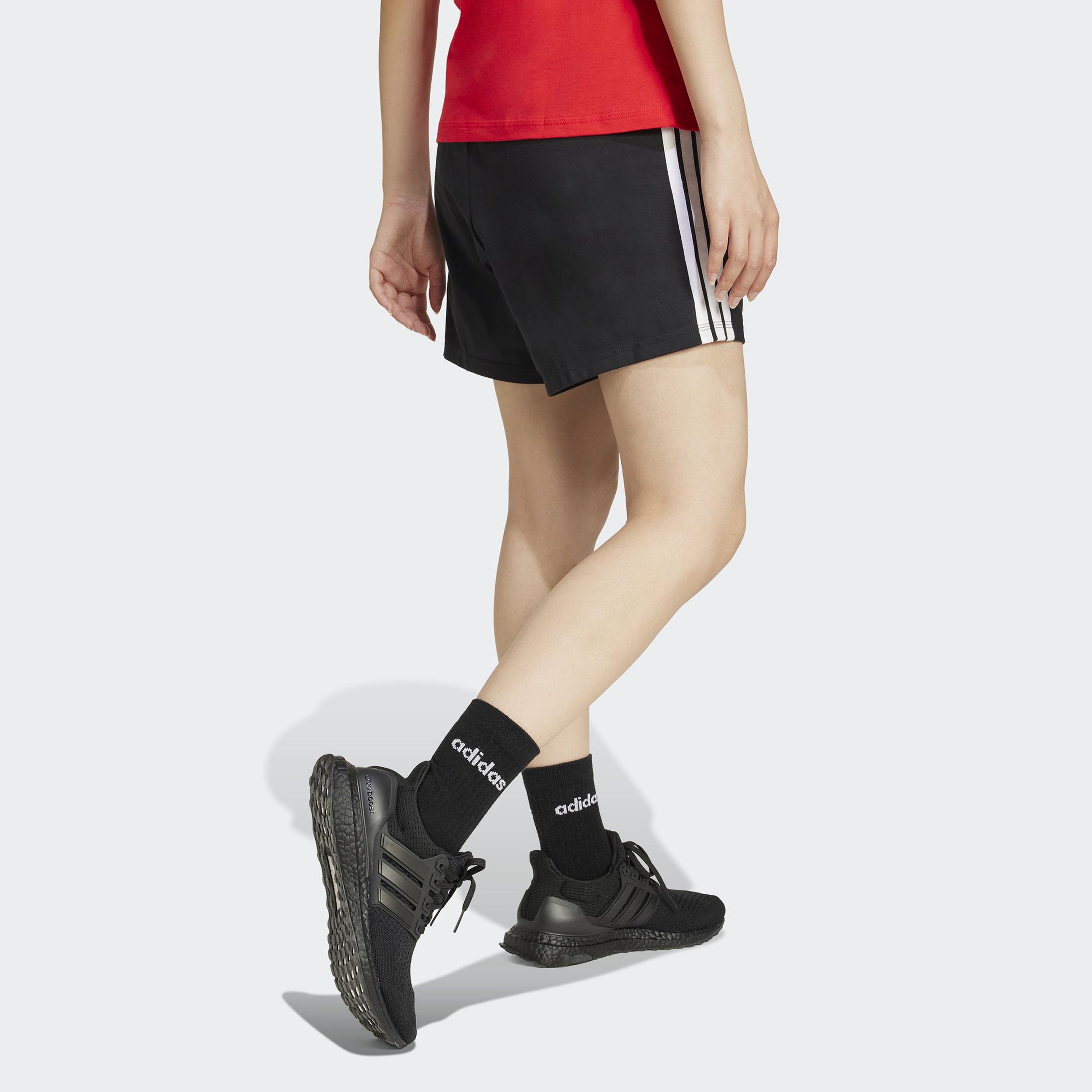 adidas Essentials 3 Stripes Cotton Kadın Siyah Şort