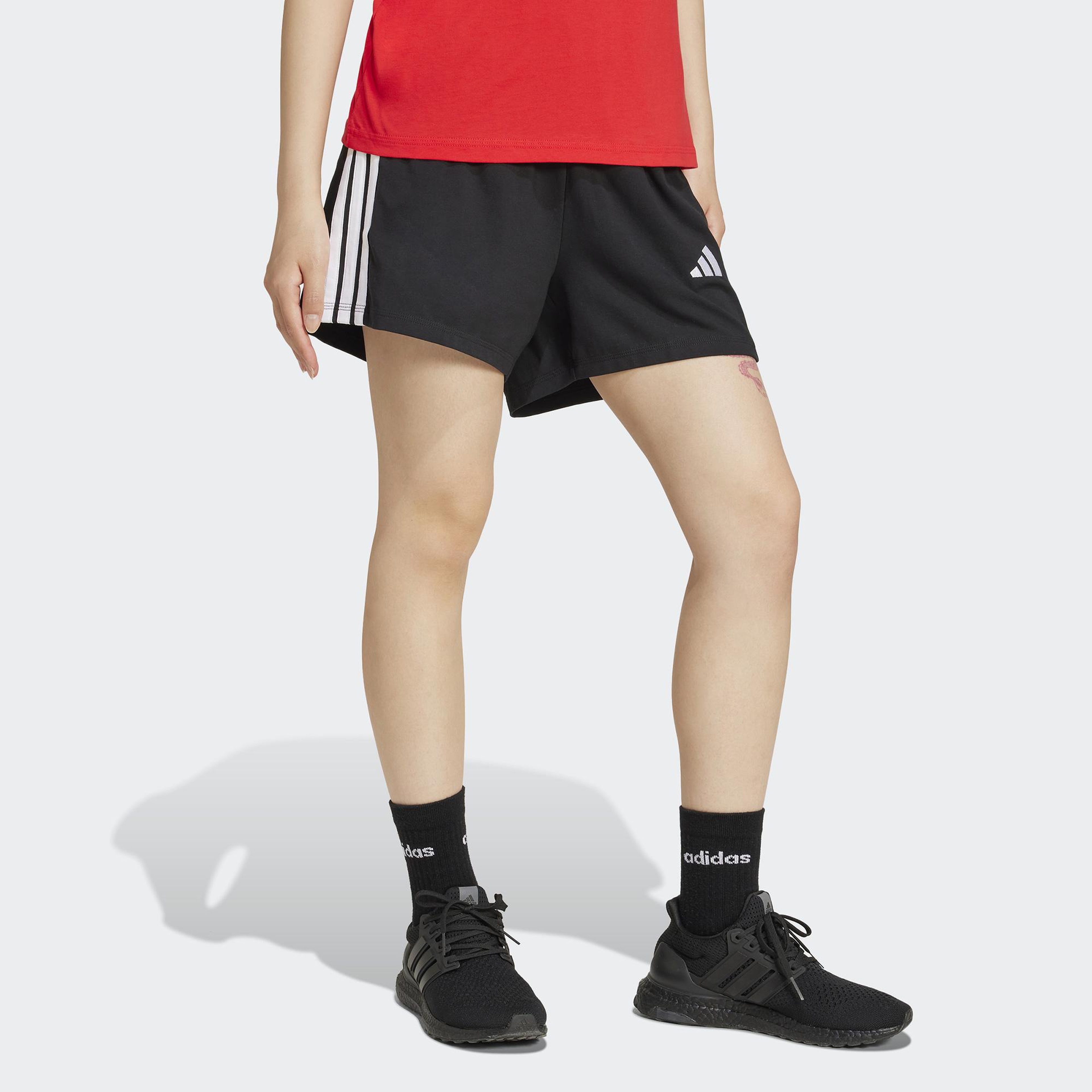 adidas Essentials 3 Stripes Cotton Kadın Siyah Şort
