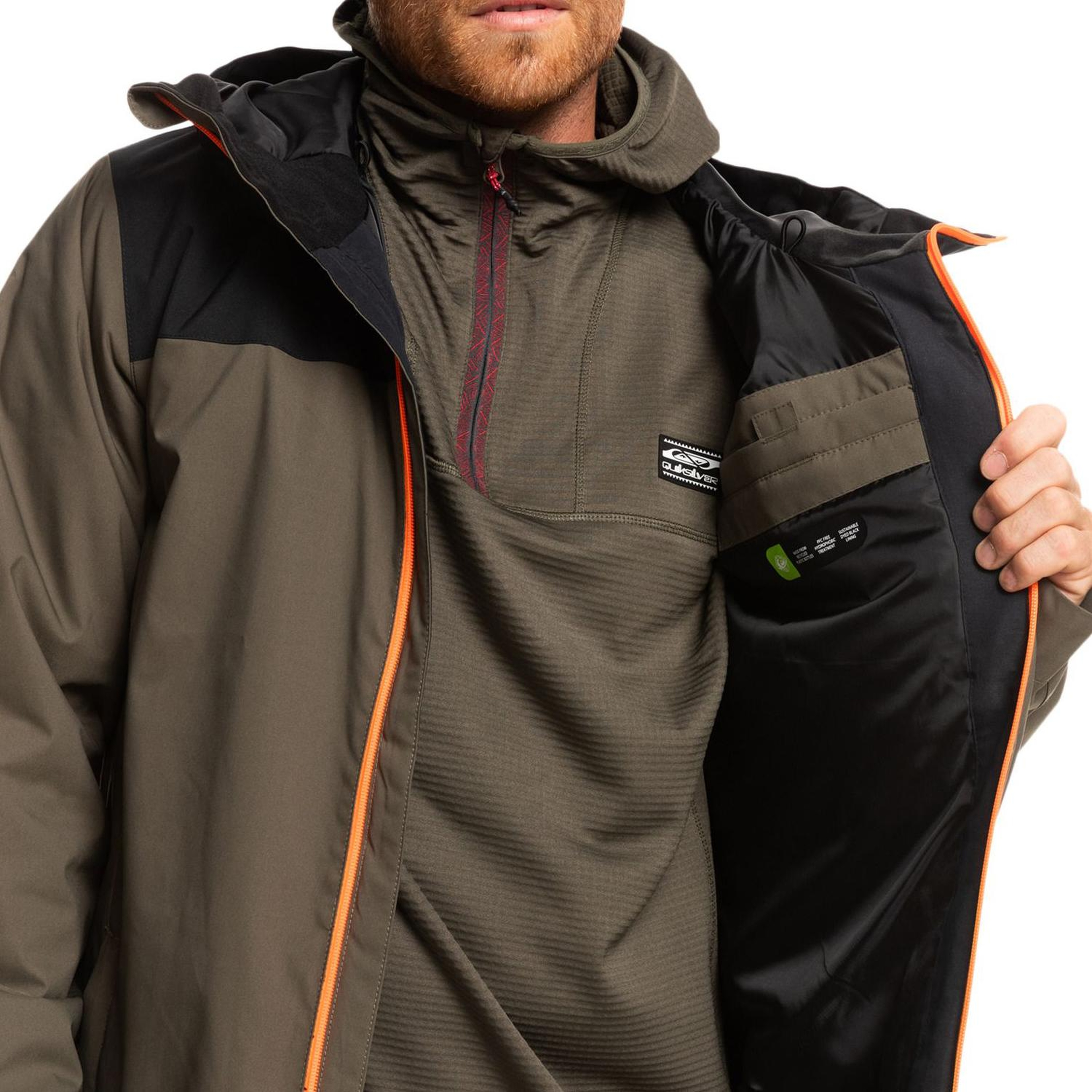 Quiksilver Morton Erkek Yeşil Snowboard Ceketi