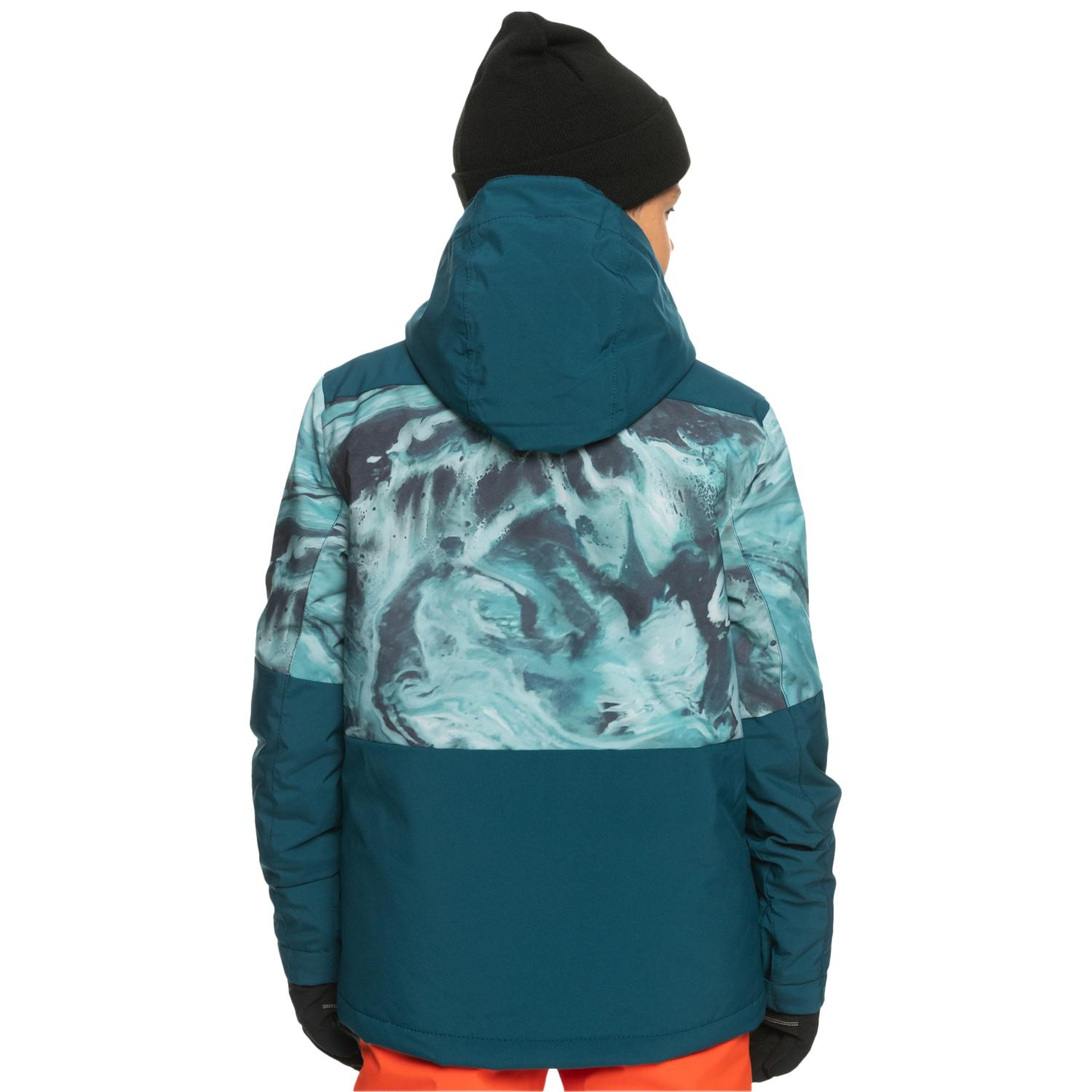 Quiksilver Mission Printed Block Youth Erkek Çocuk Mavi Snowboard Ceketi