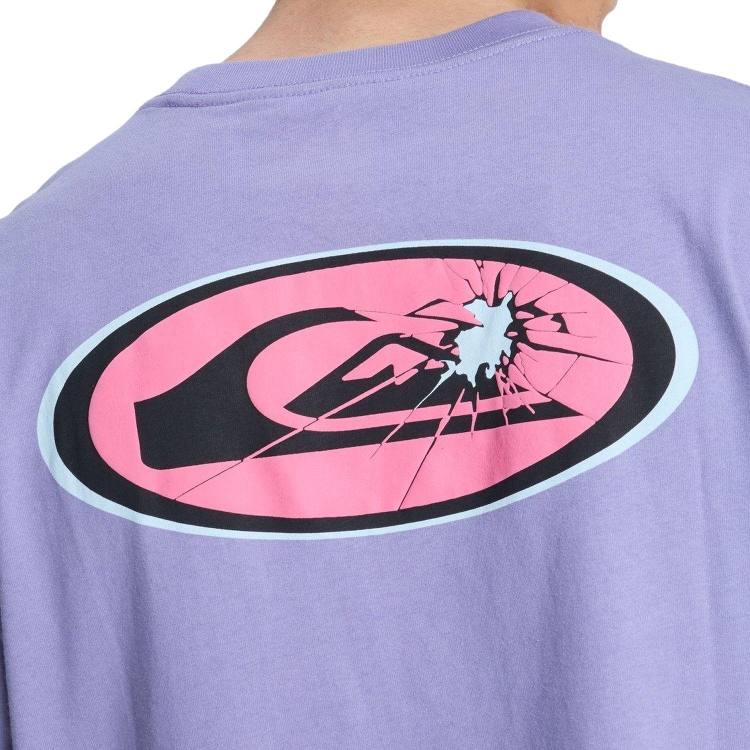 Quiksilver Fractured Wave Erkek Mor Tişört