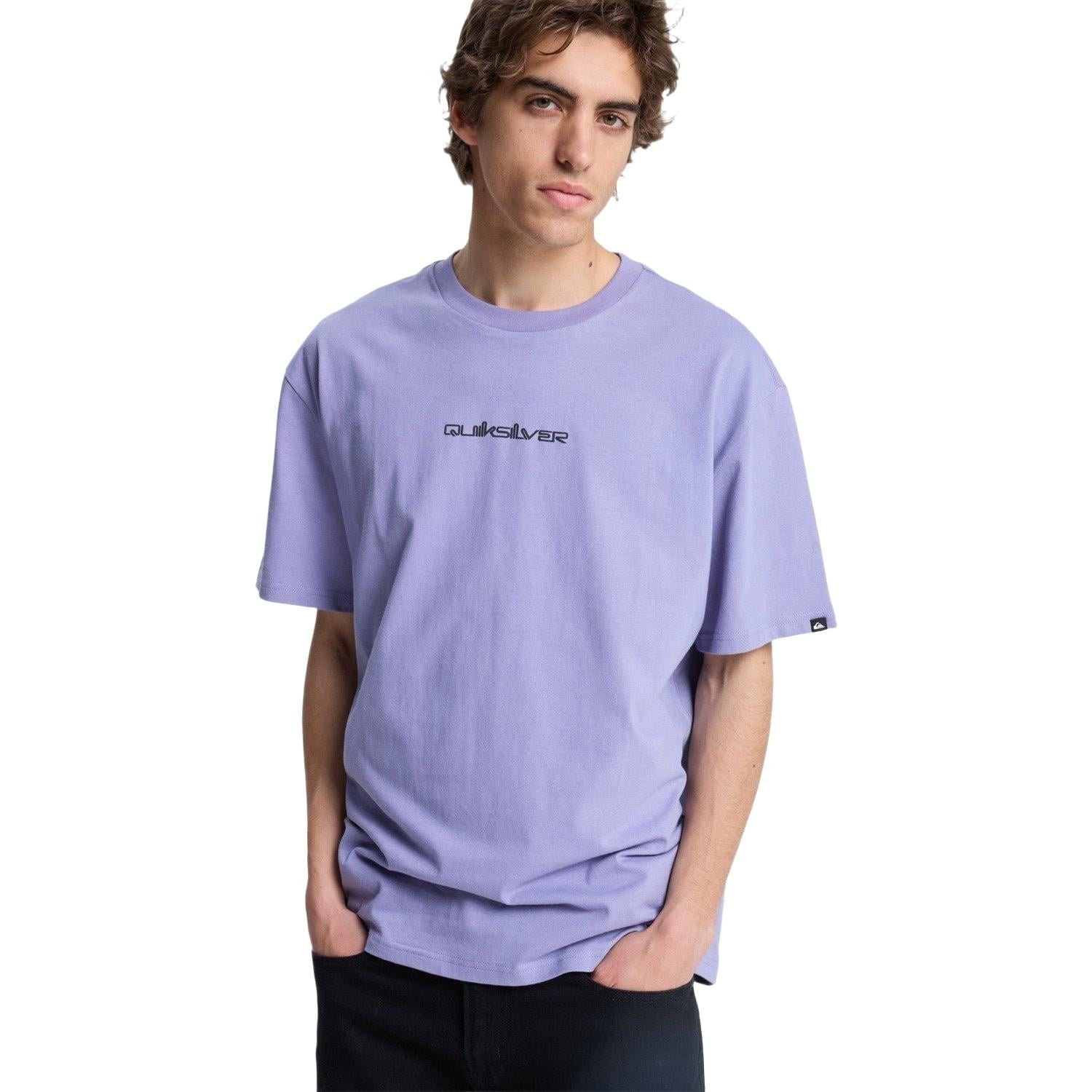 Quiksilver Fractured Wave Erkek Mor Tişört