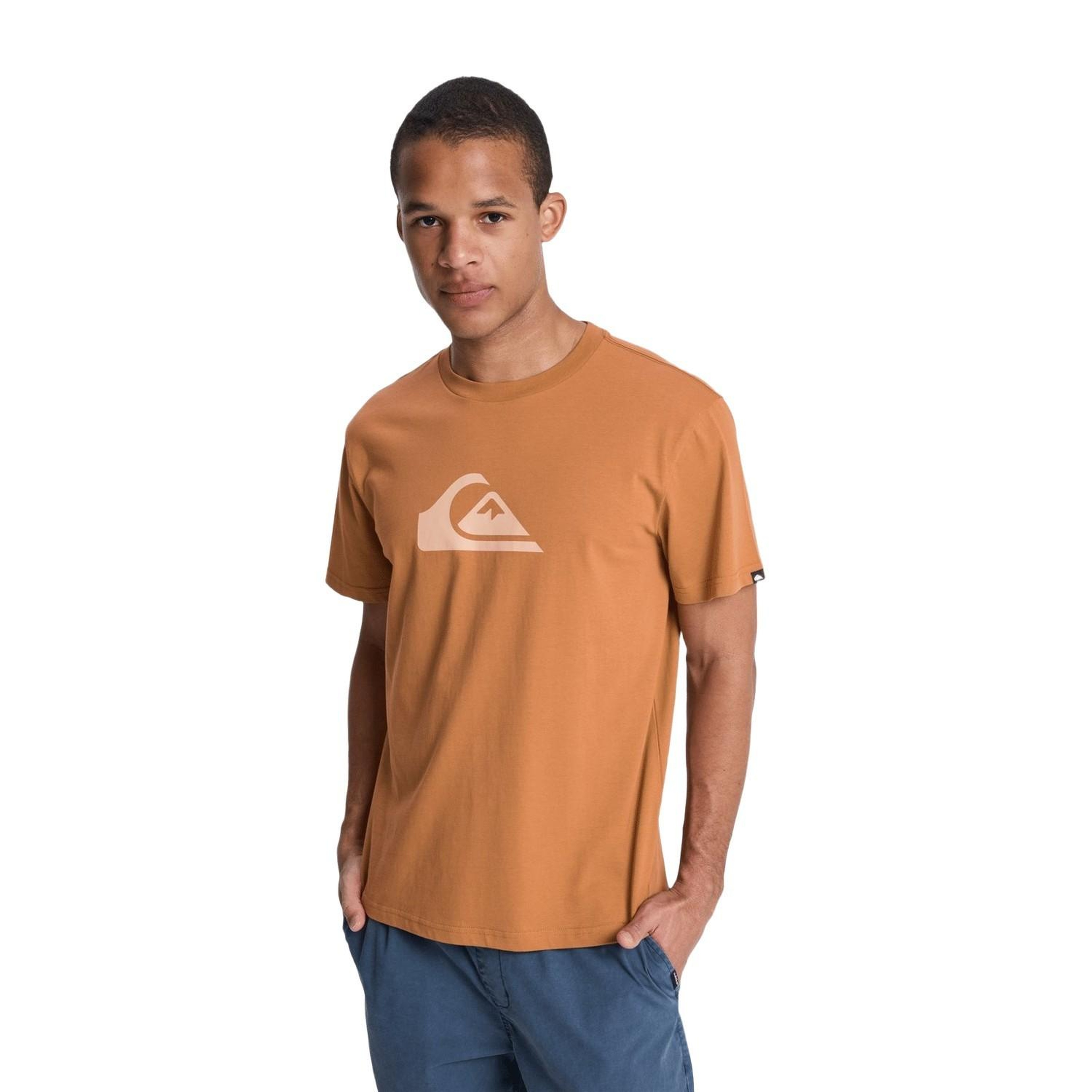 Quiksilver Ev Comp Logo Erkek Kahverengi Tişört