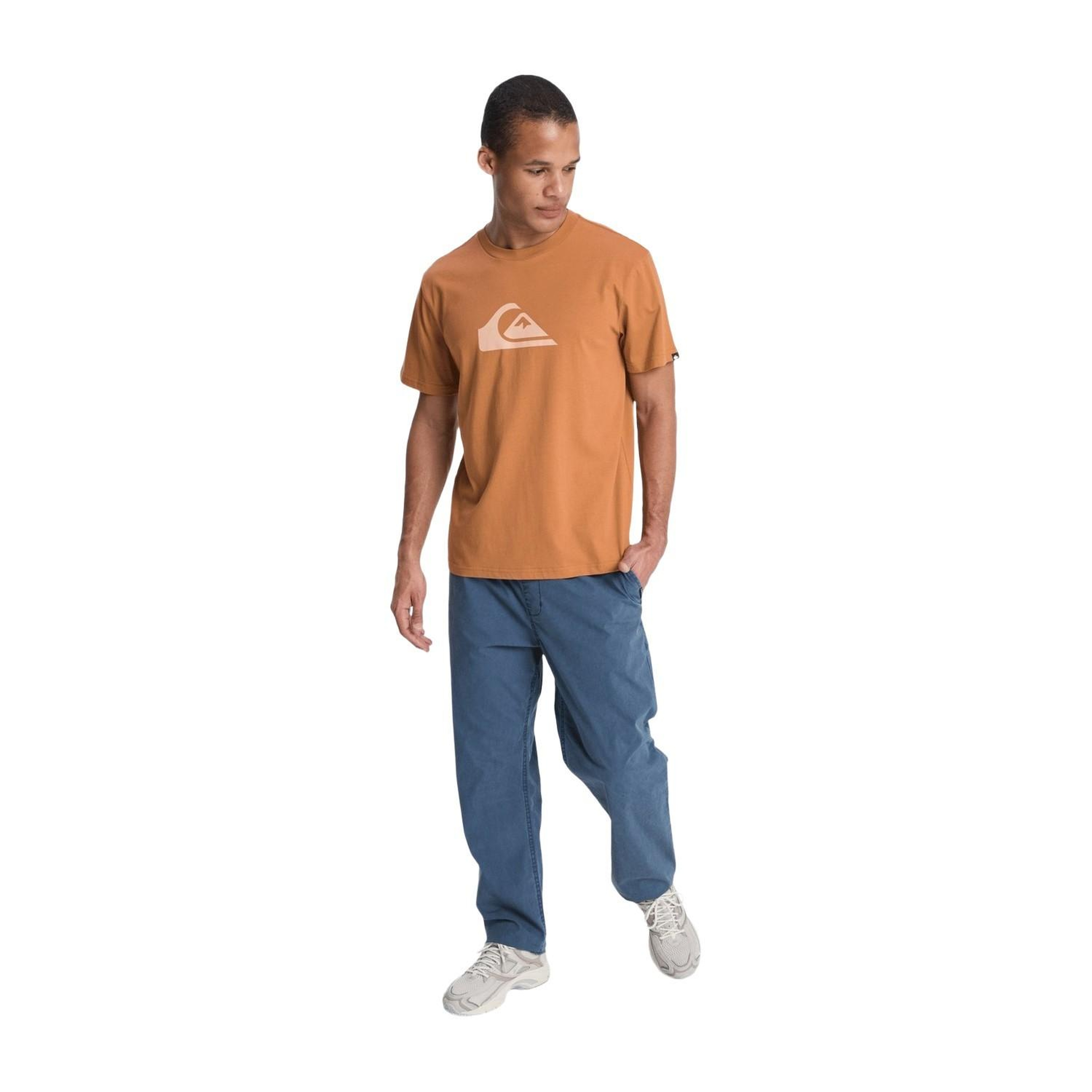 Quiksilver Ev Comp Logo Erkek Kahverengi Tişört