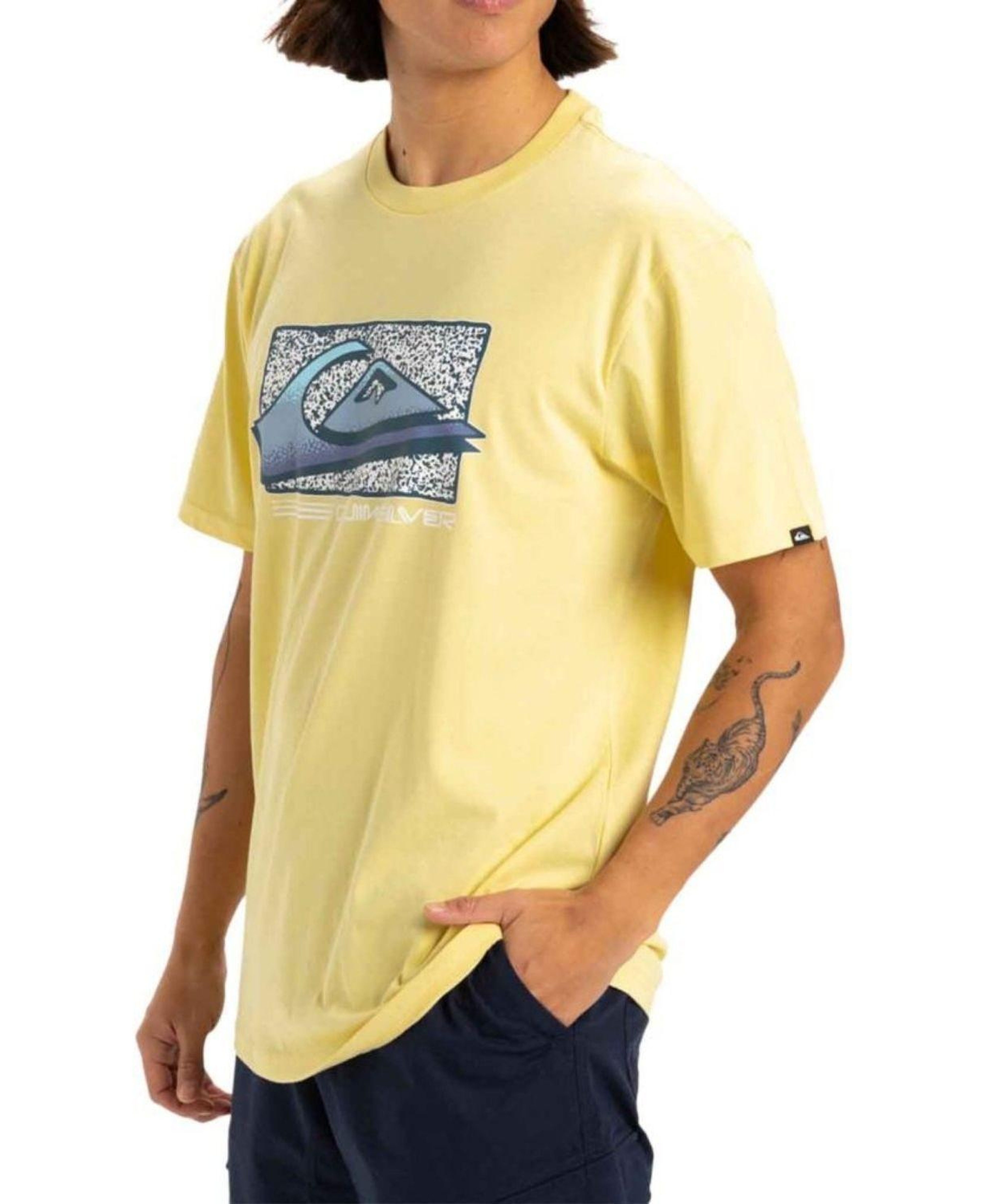 Quiksilver Retro Fade Erkek Sarı Tişört