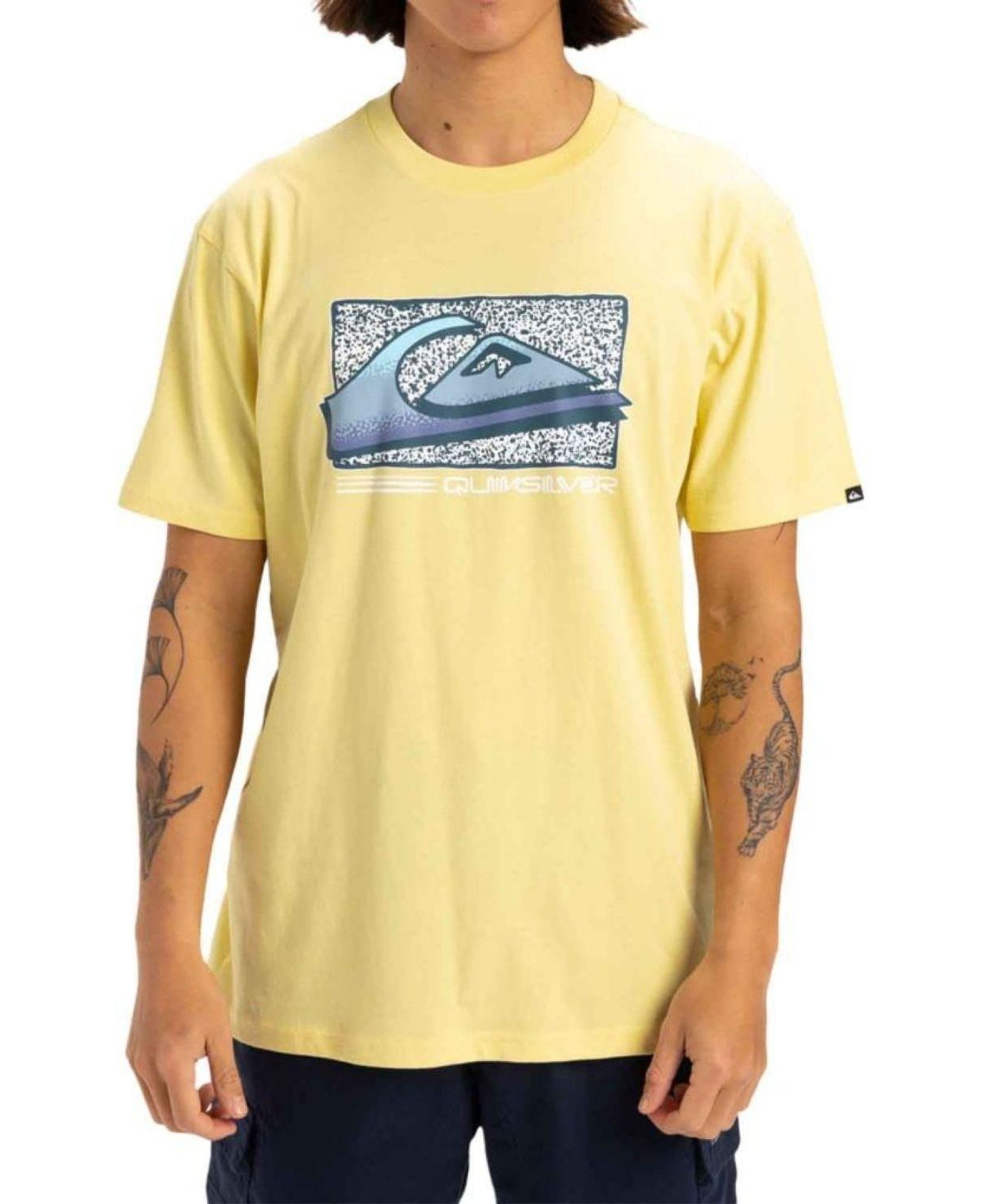 Quiksilver Retro Fade Erkek Sarı Tişört