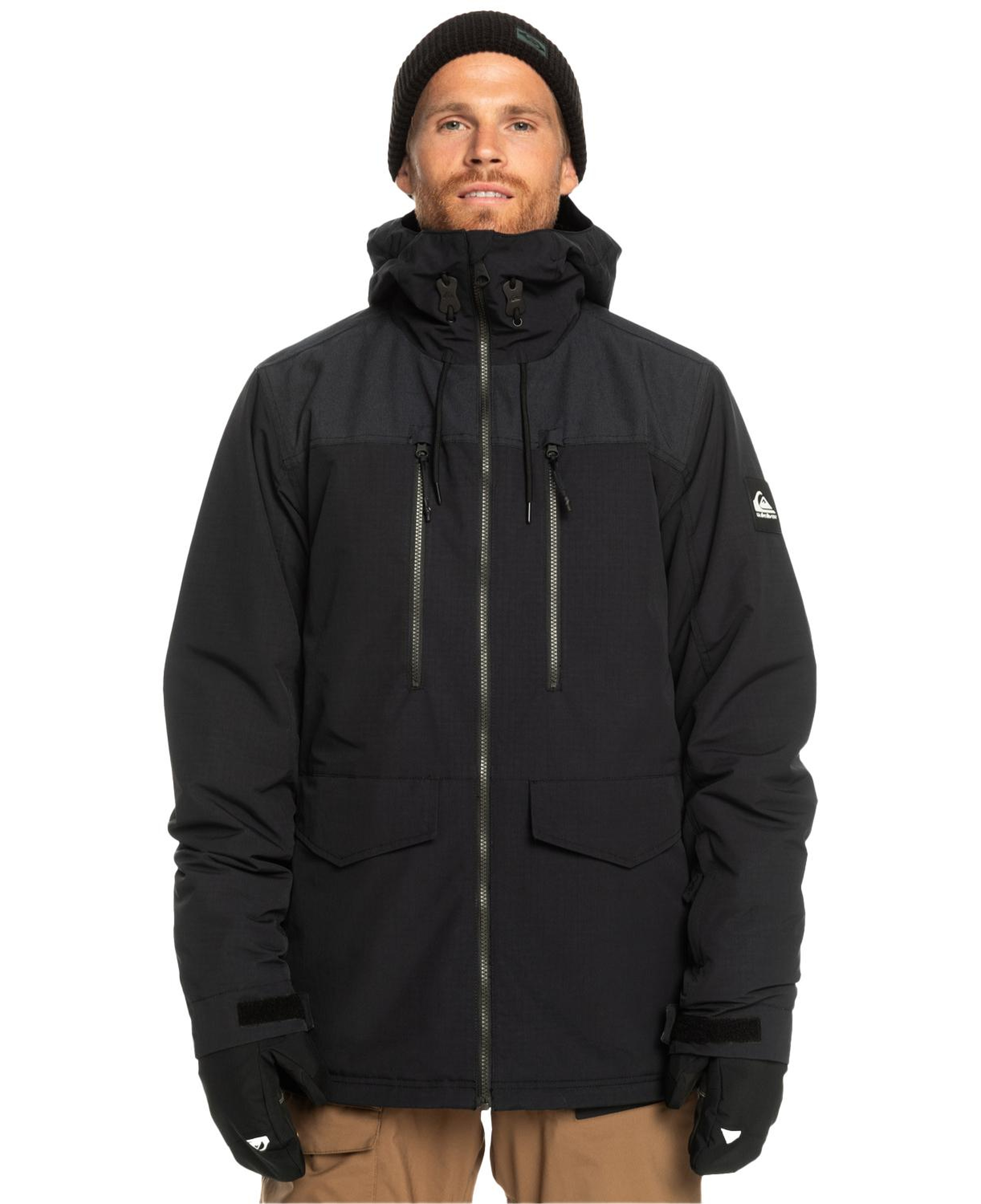 Quiksilver Fairbanks Erkek Siyah Snowboard Ceketi