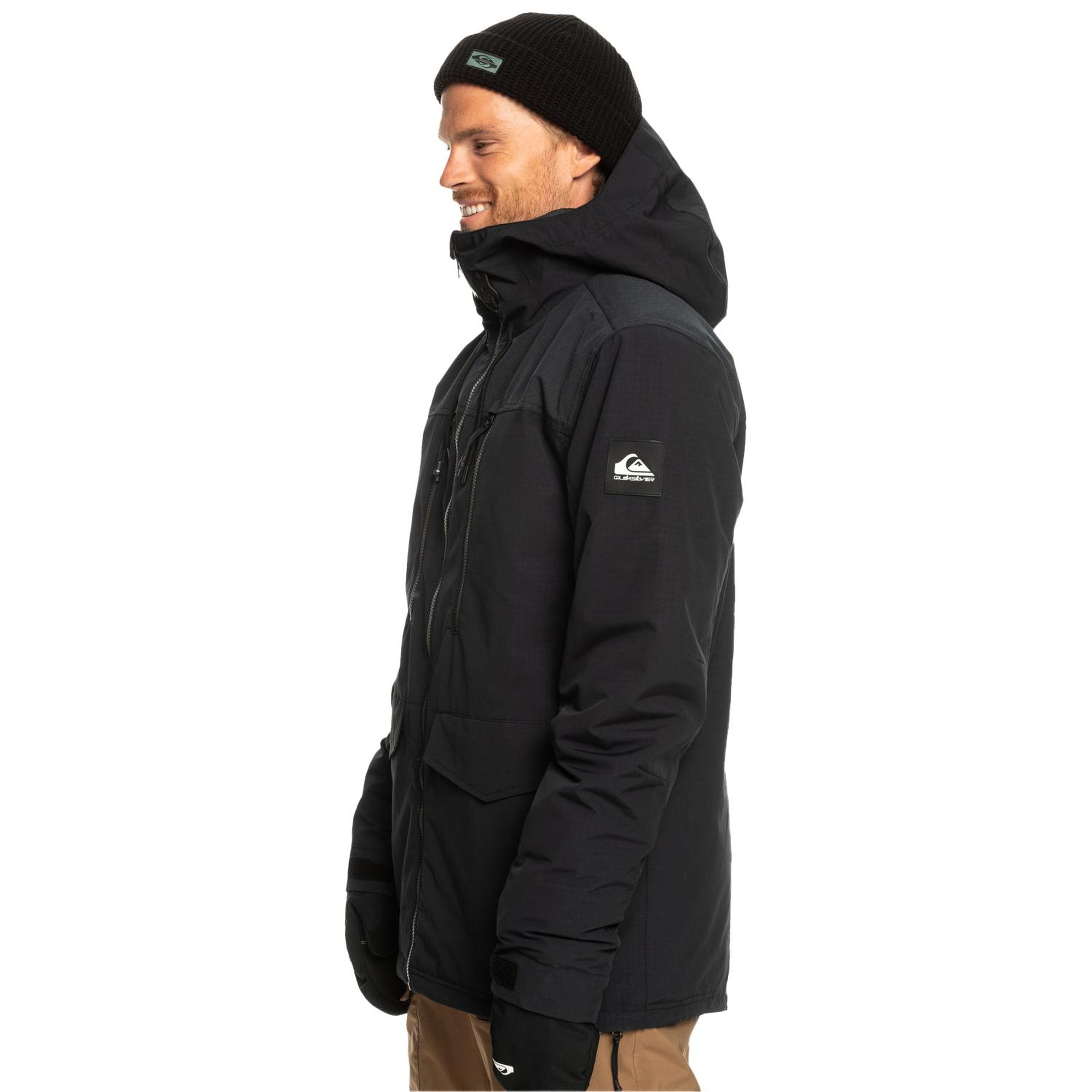 Quiksilver Fairbanks Erkek Siyah Snowboard Ceketi