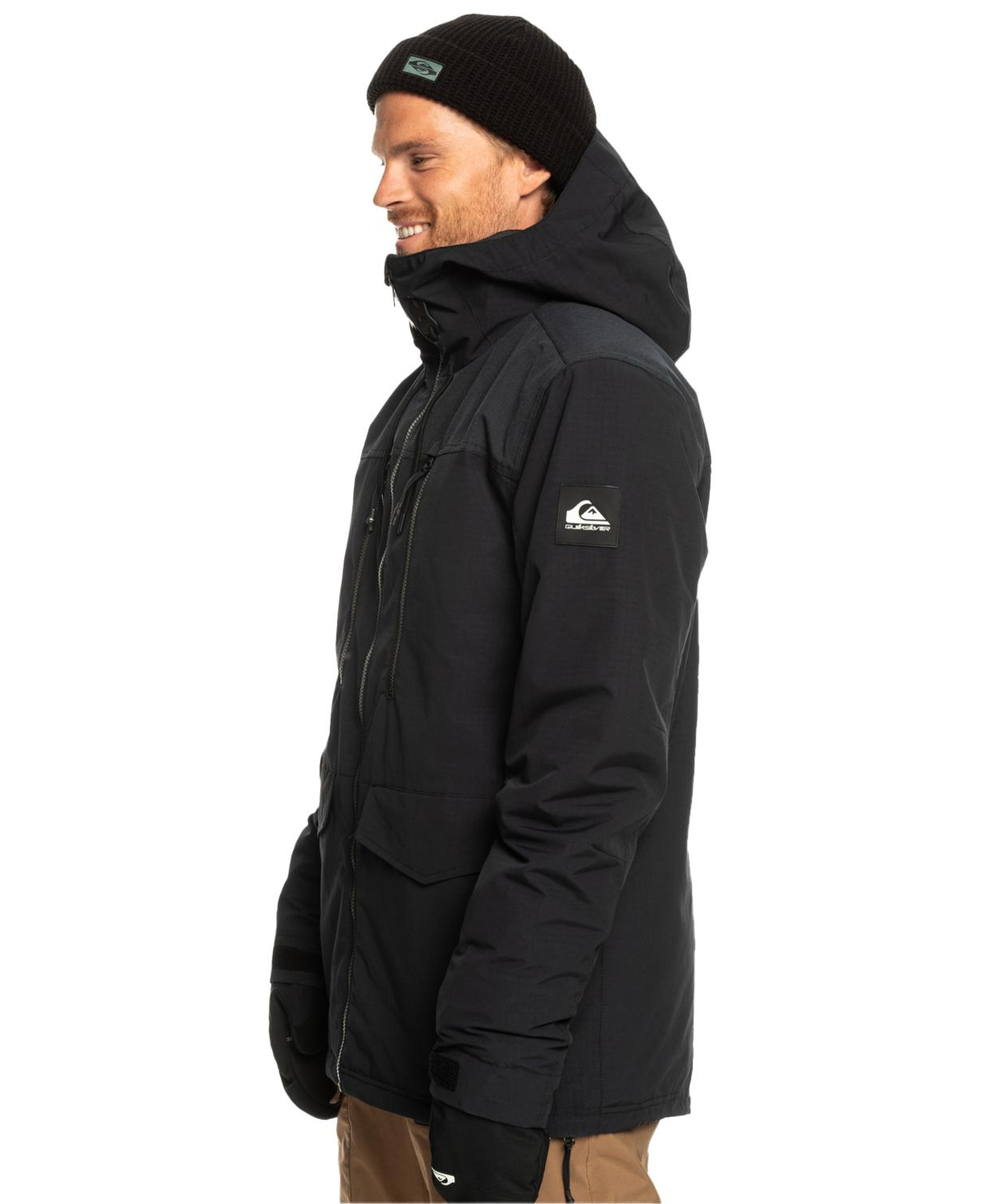 Quiksilver Fairbanks Erkek Siyah Snowboard Ceketi