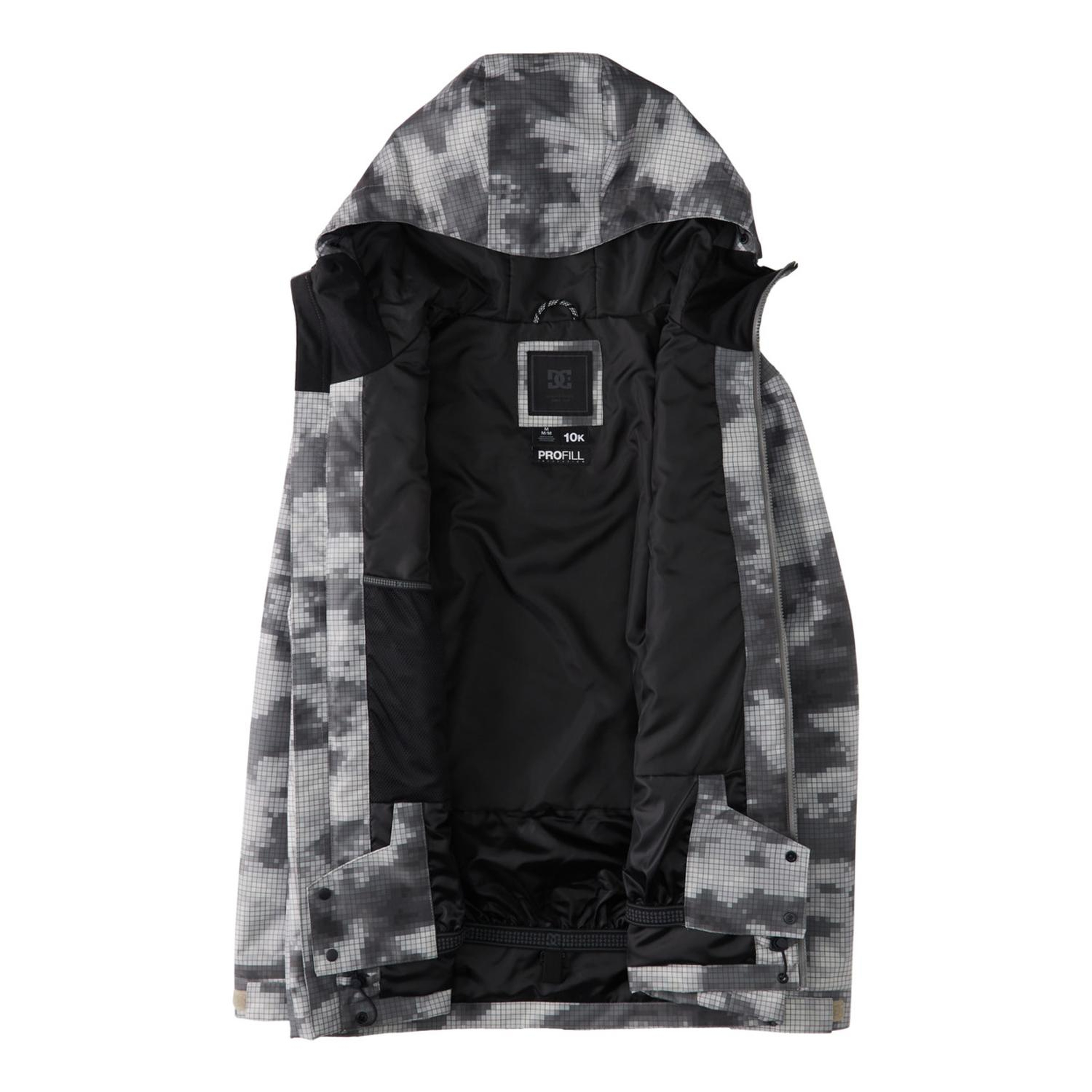 Dc Basis Print Erkek Gri Snowboard Ceketi