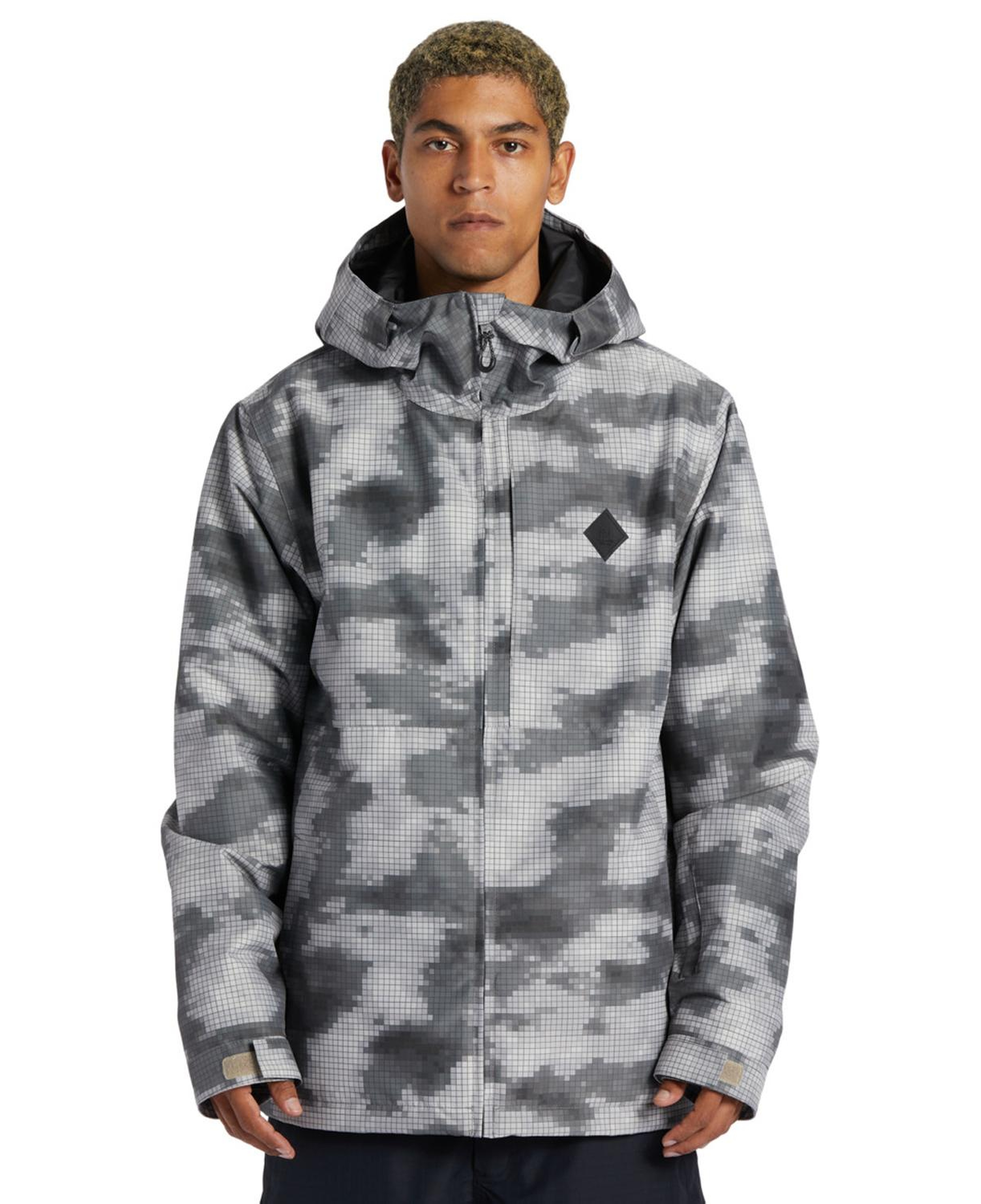 Dc Basis Print Erkek Gri Snowboard Ceketi