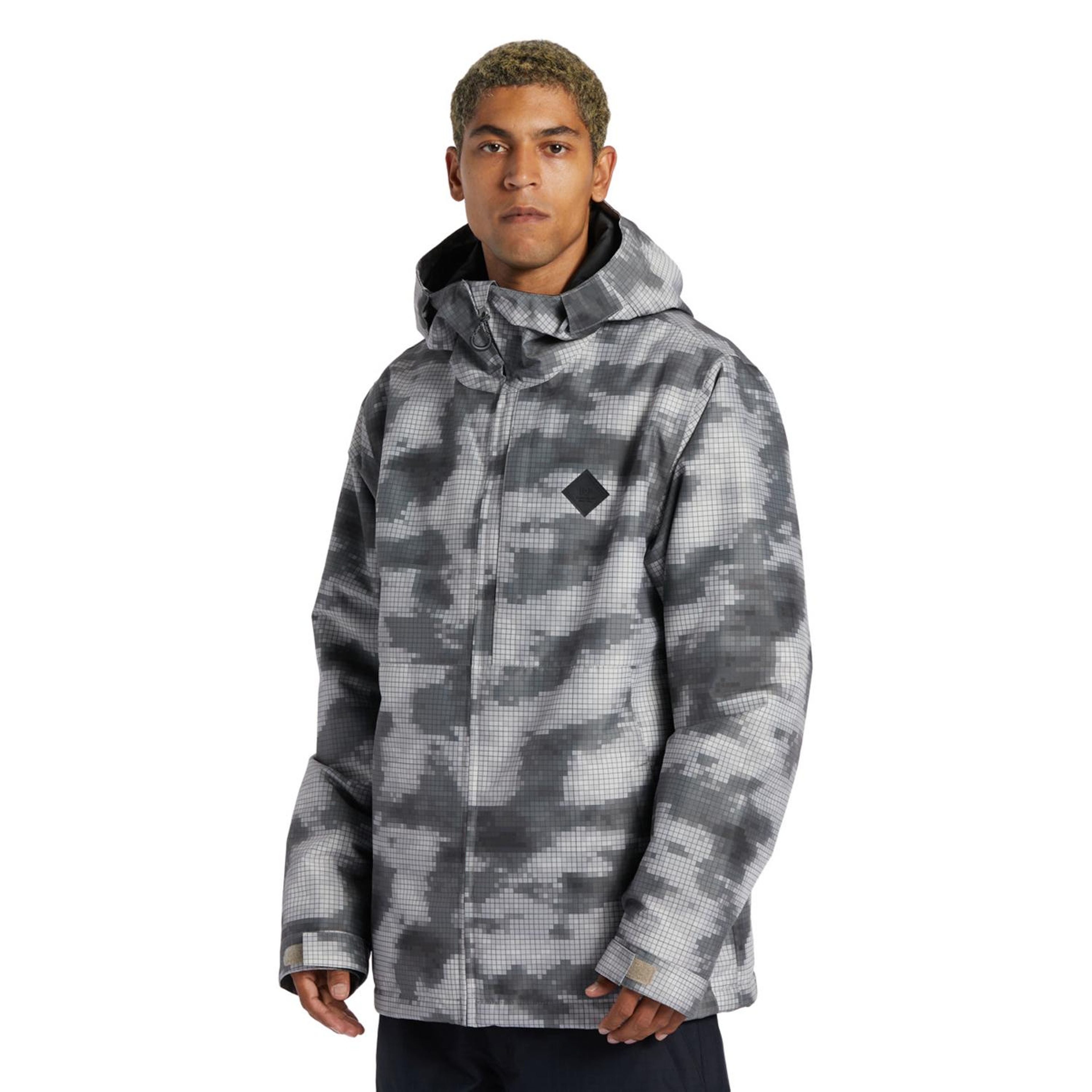 Dc Basis Print Erkek Gri Snowboard Ceketi