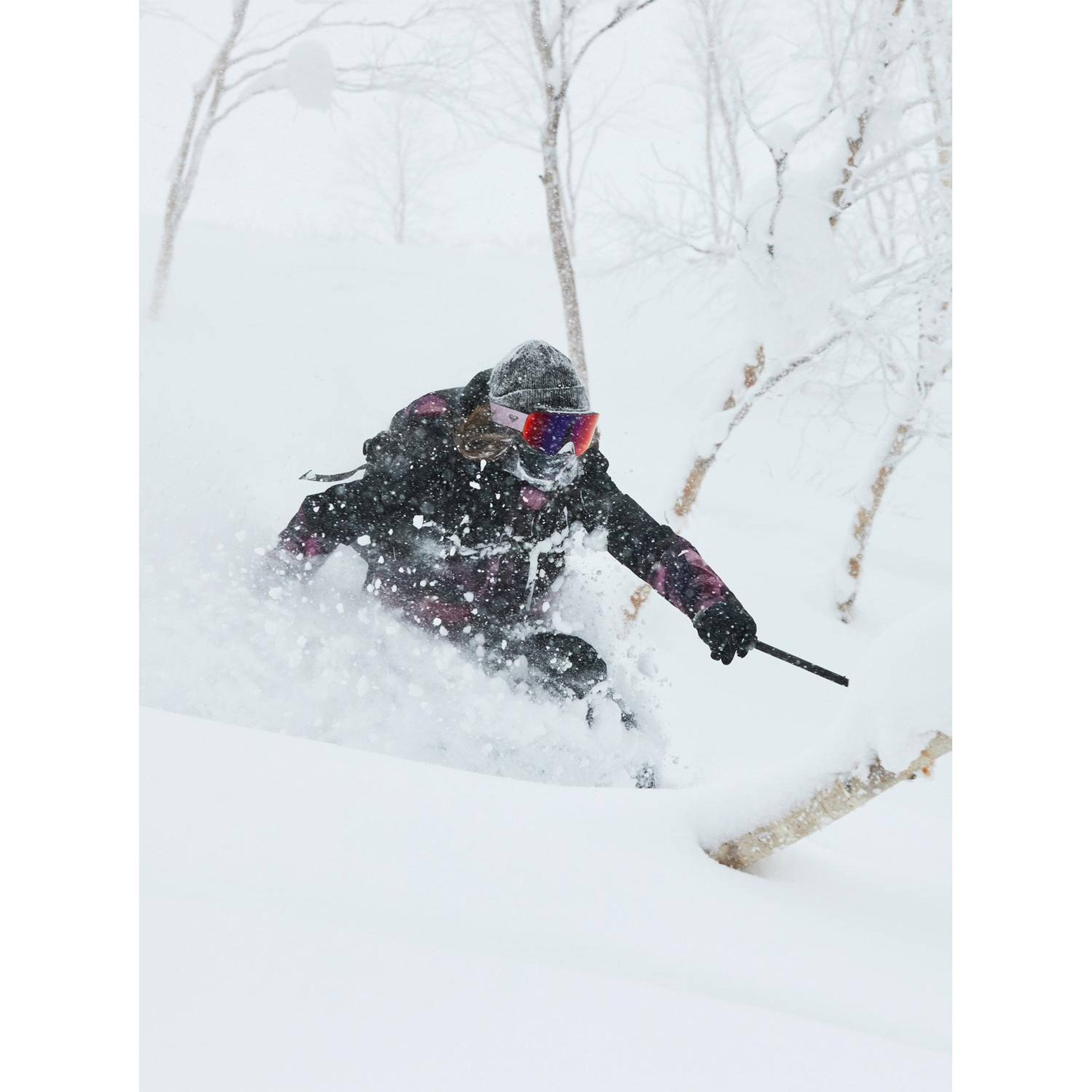 Roxy Gore-Tex Glade Printed Kadın Siyah Snowboard Ceketi