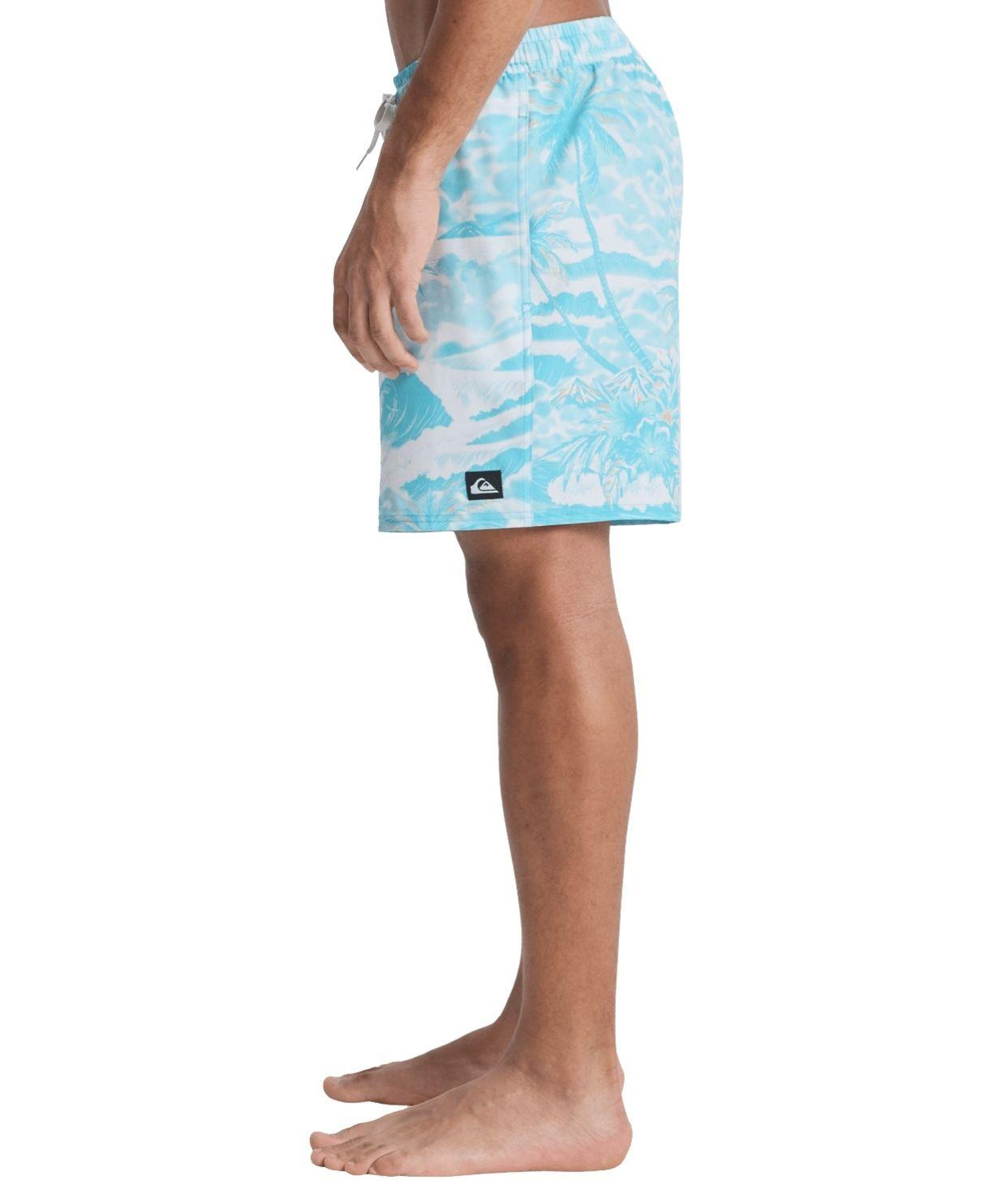 Quiksilver Stretch Printed Erkek Mavi Volley Short