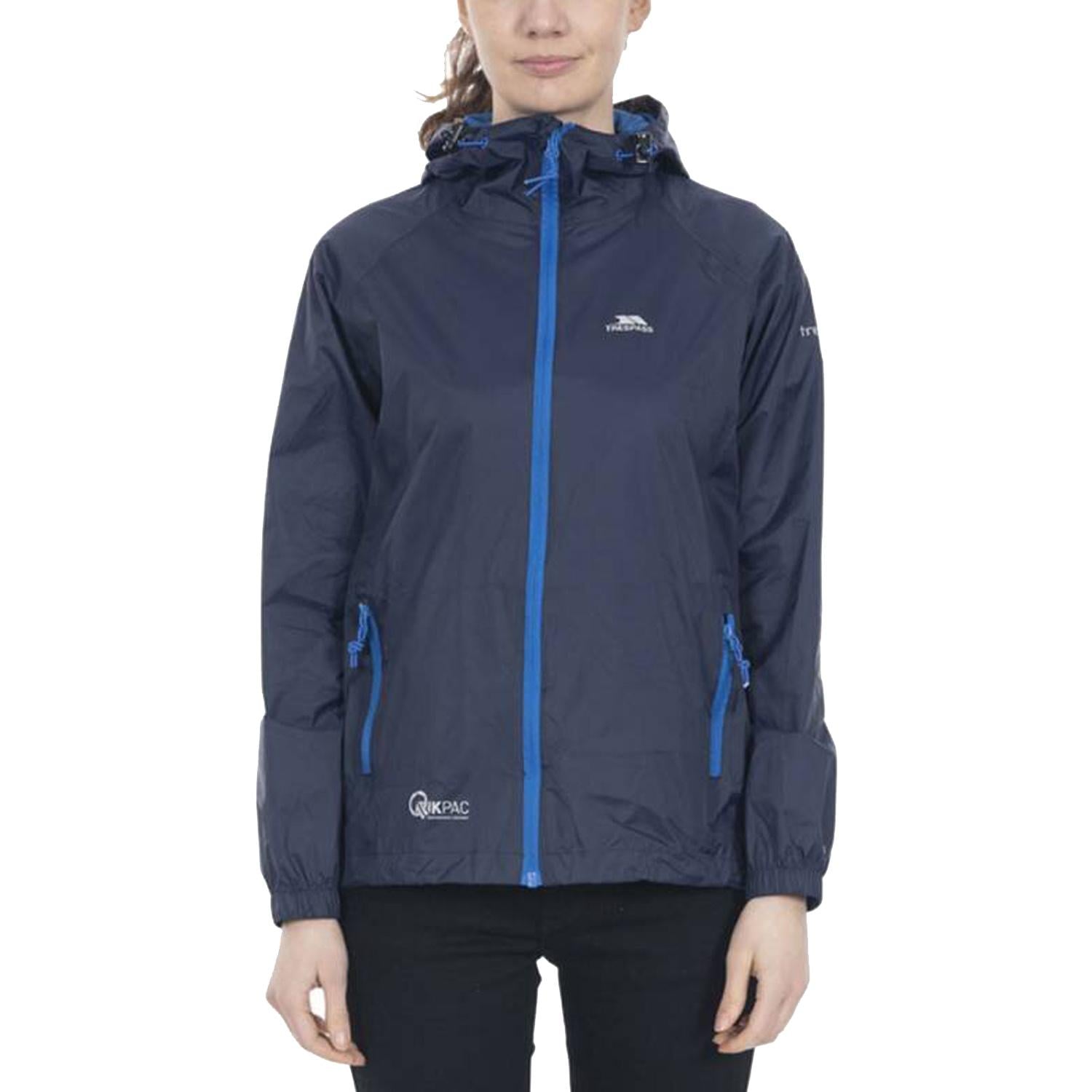 Trespass Qikpac - Unisex Packaway Unisex Mavi Yağmurluk